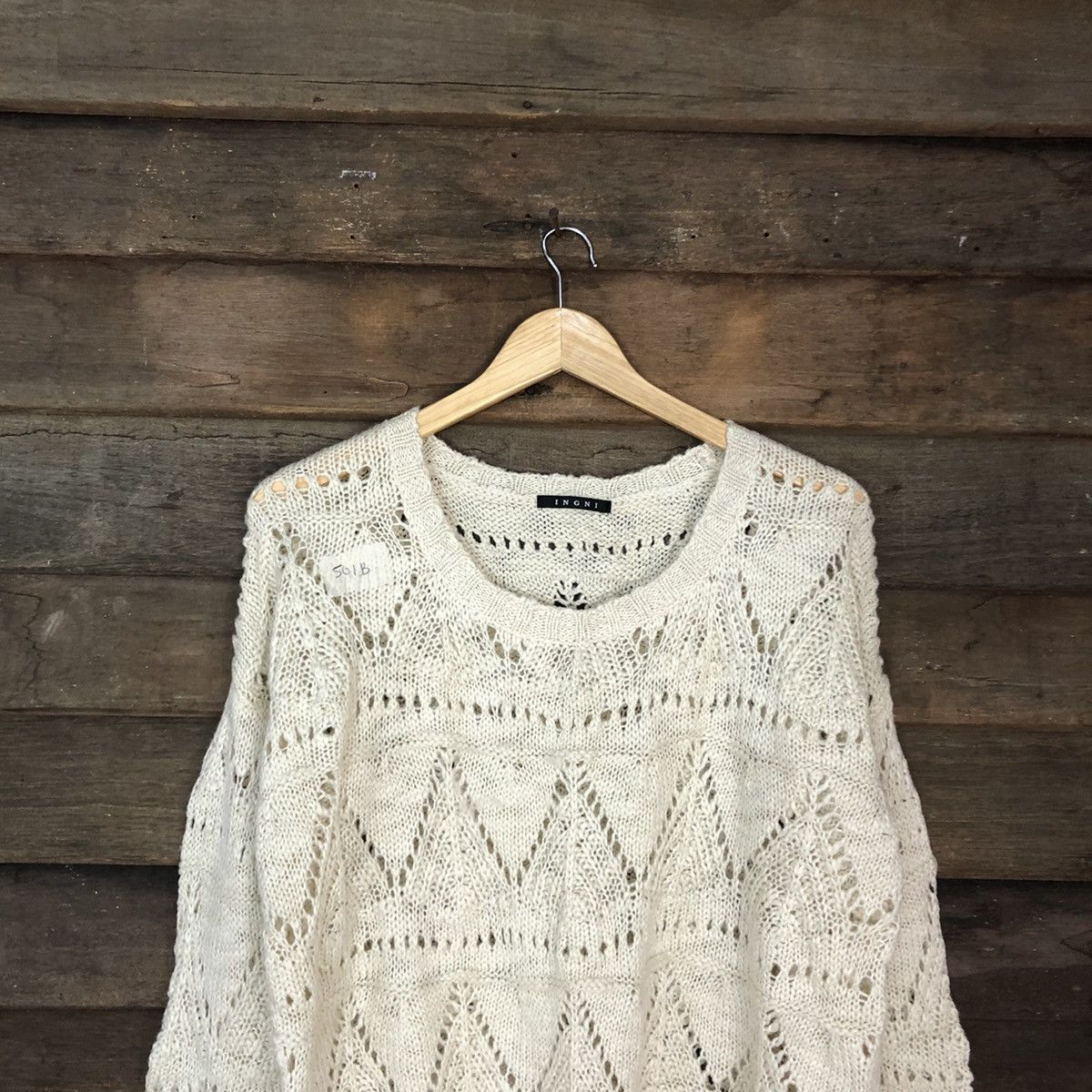 Homespun Knitwear IngNi Cream japan crochet meshnet Knitwear #501B Size US L / EU 52-54 / 3 - 11 Thumbnail