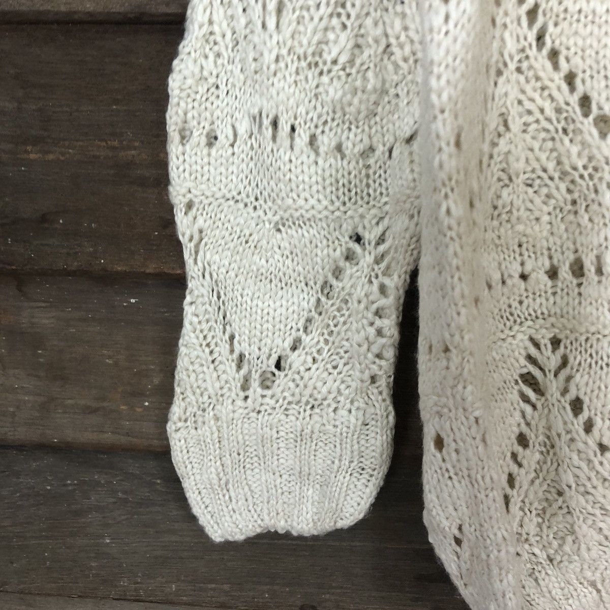 Homespun Knitwear IngNi Cream japan crochet meshnet Knitwear #501B Size US L / EU 52-54 / 3 - 8 Thumbnail
