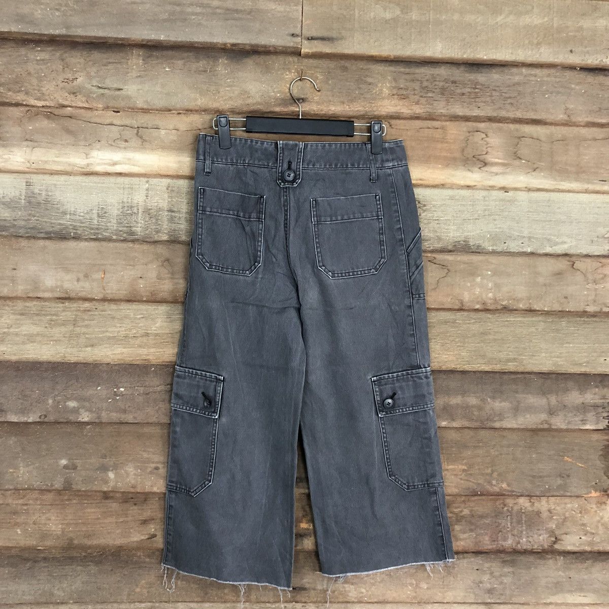 Faded Glory D Tasse Tasse black Multipocket Cargo cropped Pants #c1241 Size US 26 / EU 42 - 7 Thumbnail