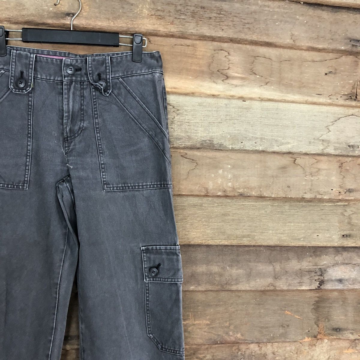 Faded Glory D Tasse Tasse black Multipocket Cargo cropped Pants #c1241 Size US 26 / EU 42 - 4 Thumbnail