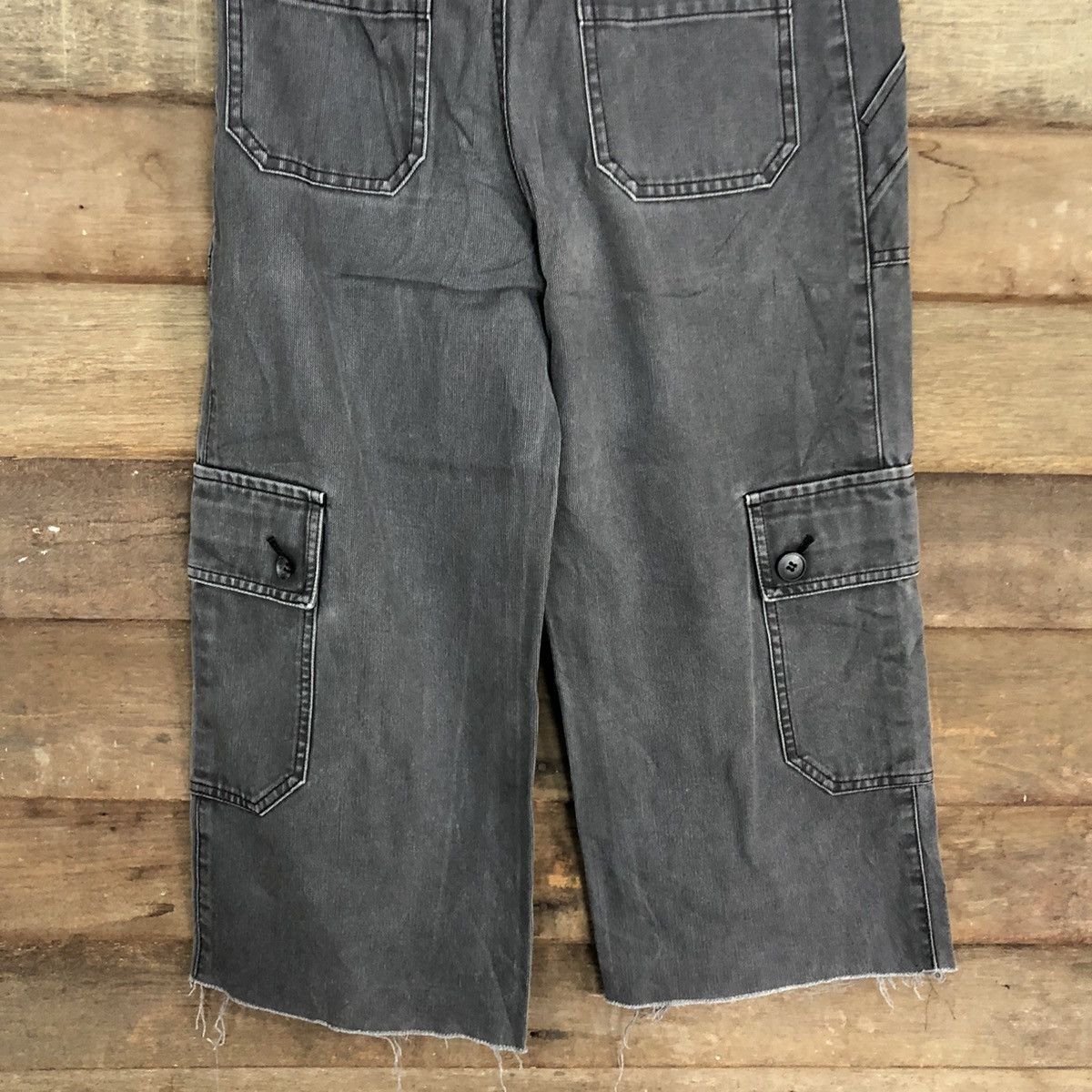 Faded Glory D Tasse Tasse black Multipocket Cargo cropped Pants #c1241 Size US 26 / EU 42 - 9 Thumbnail
