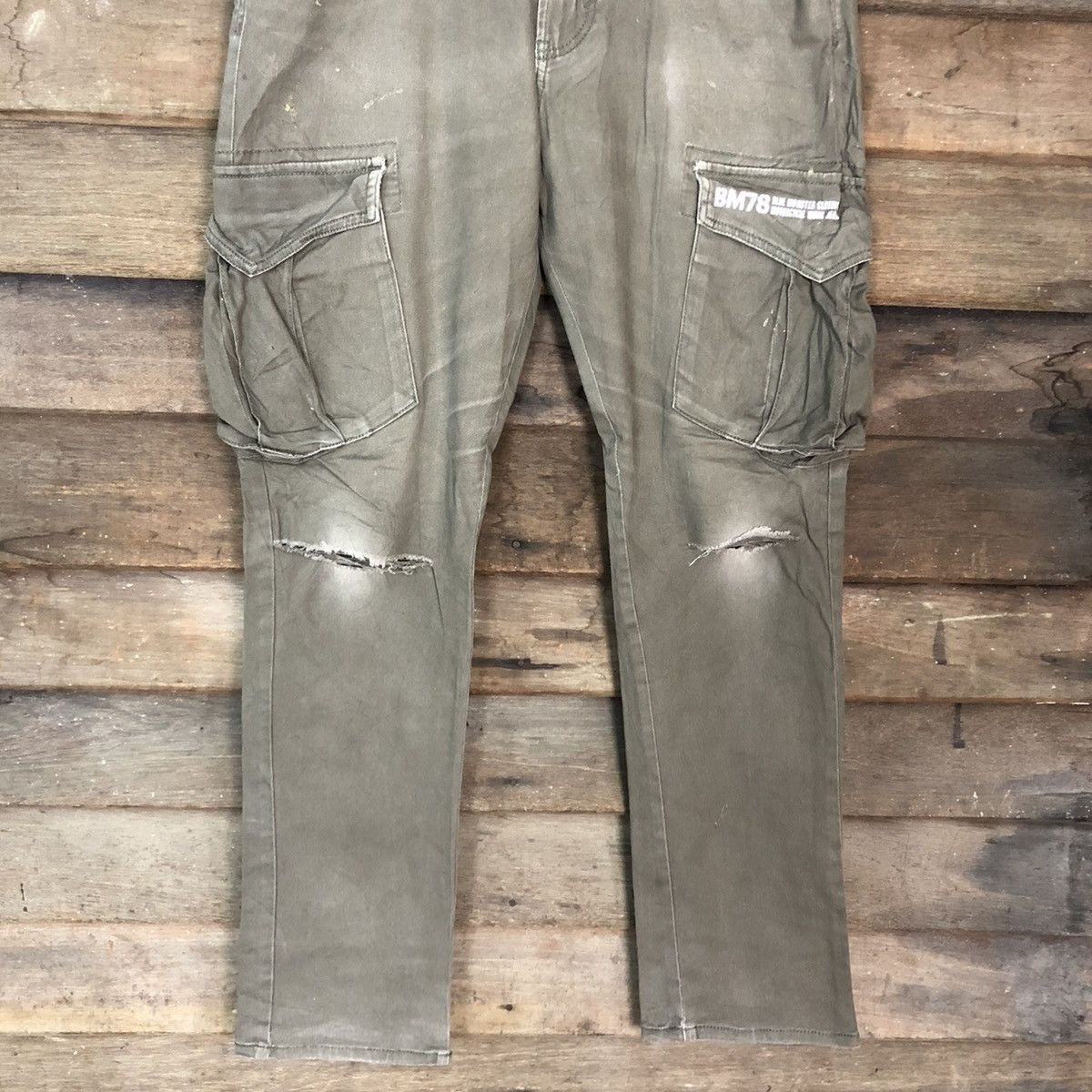 Japanese Brand D Blue Monster Clotthing Grey Multipocket Cargo Pants #c1236 Size US 32 / EU 48 - 3 Thumbnail