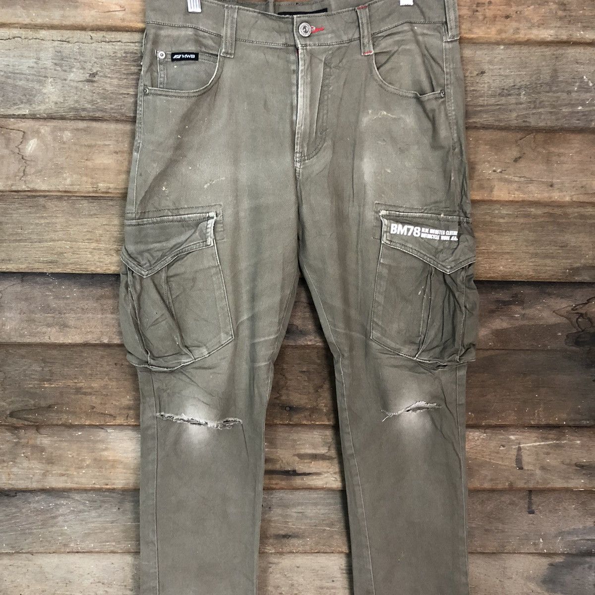 Japanese Brand D Blue Monster Clotthing Grey Multipocket Cargo Pants #c1236 Size US 32 / EU 48 - 4 Thumbnail