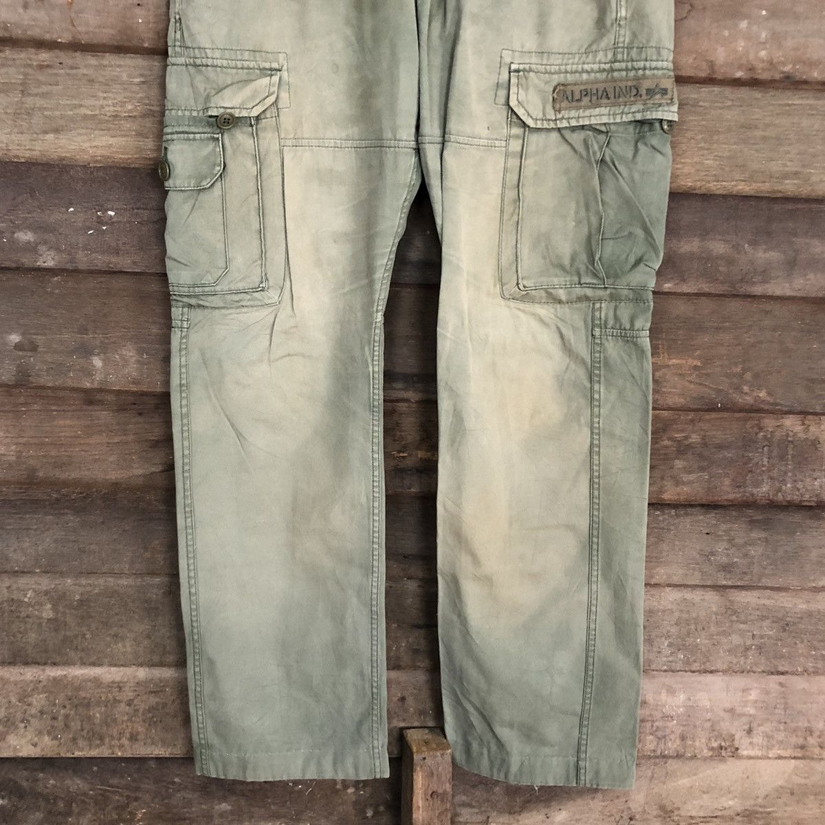 Alpha Industries DLL Alpha Industries faded Multipocket Cargo Pants #c1231 Size US 31 - 3 Thumbnail