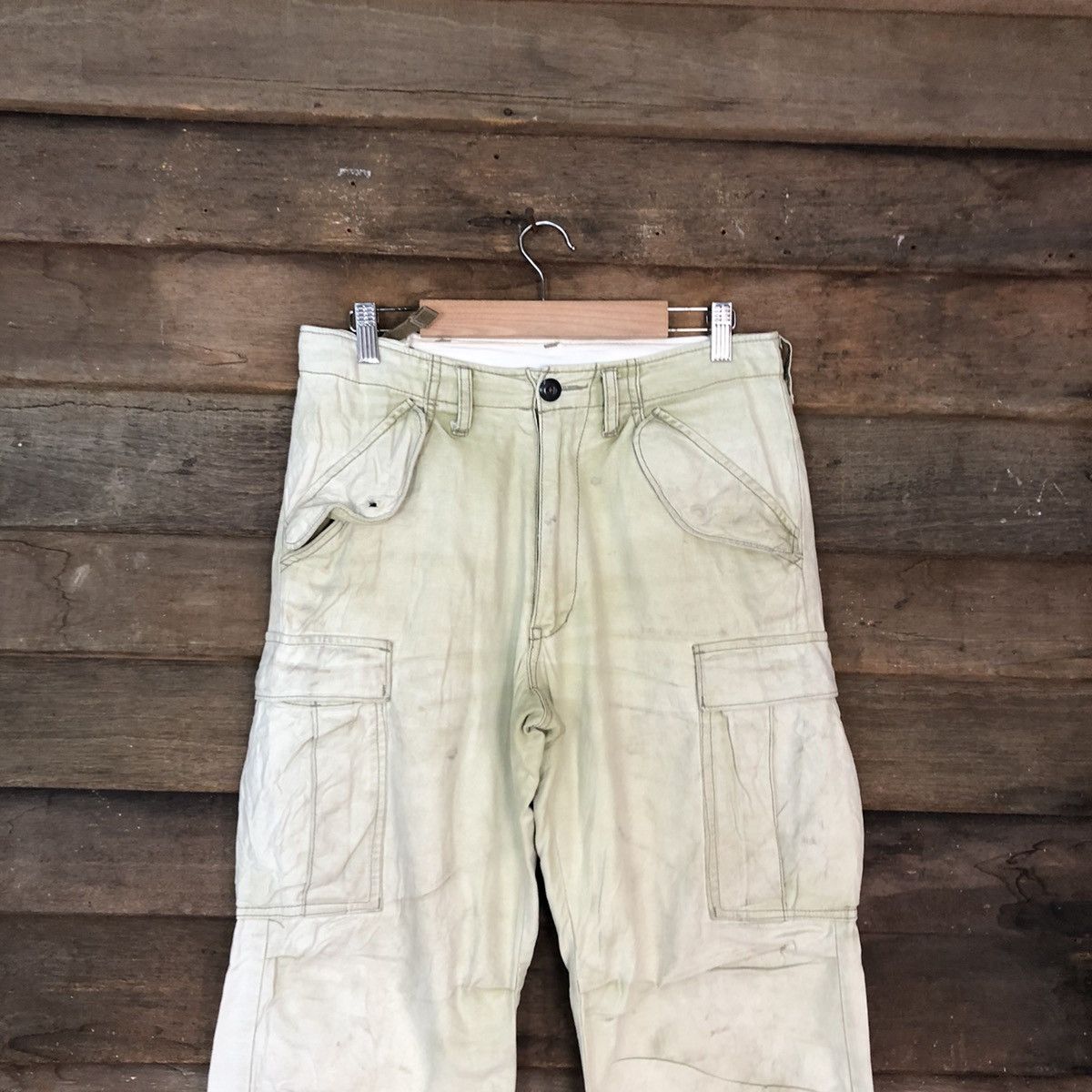 Japanese Brand DLL Japan faded thrashed Multipocket Cargo Pants #c1218 Size US 29 - 2 Thumbnail