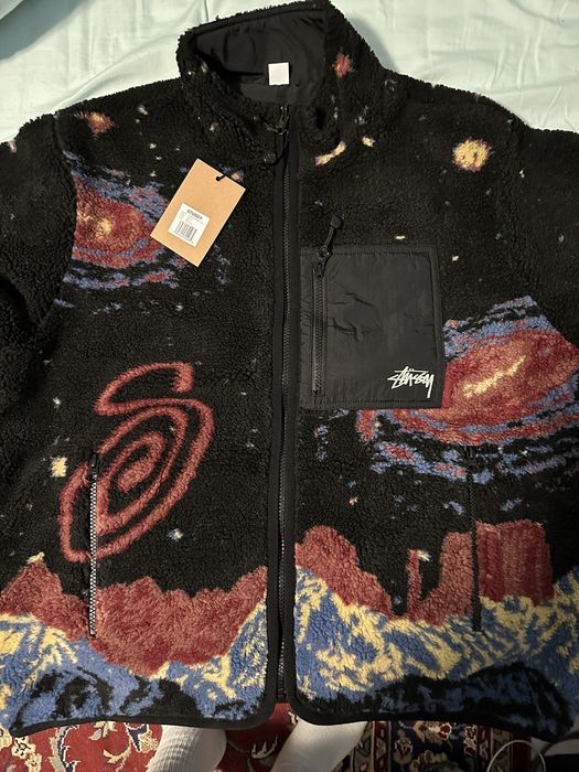 Stussy Stussy Cosmos Reversible Sherpa Jacket Medium | Grailed