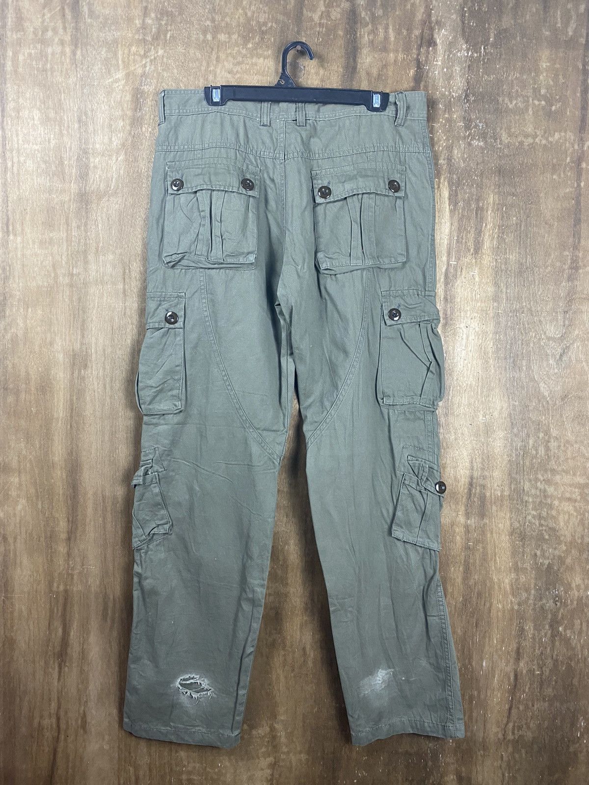 Japanese Brand DLL Japan multipocket green streetwear Cargo Pants #2435 Size US 34 / EU 50 - 9 Thumbnail