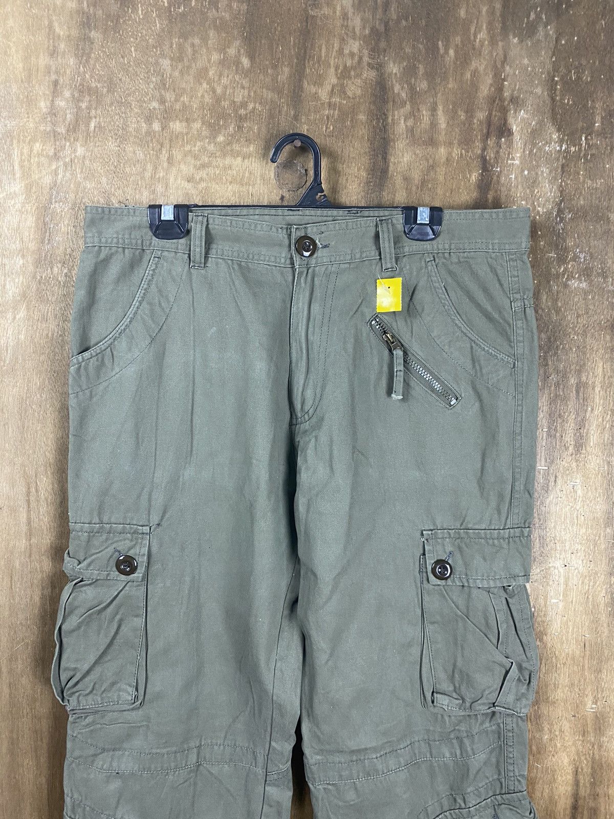 Japanese Brand DLL Japan multipocket green streetwear Cargo Pants #2435 Size US 34 / EU 50 - 2 Thumbnail