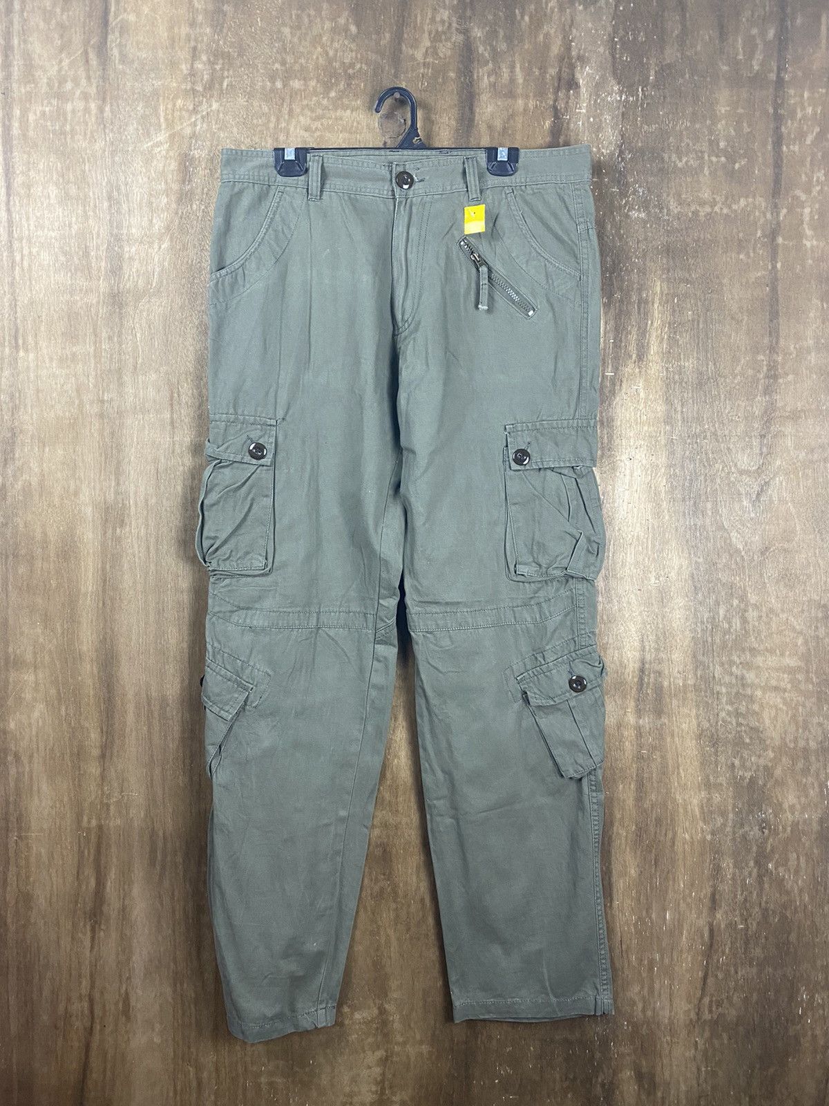 Japanese Brand DLL Japan multipocket green streetwear Cargo Pants #2435 Size US 34 / EU 50 - 1 Thumbnail