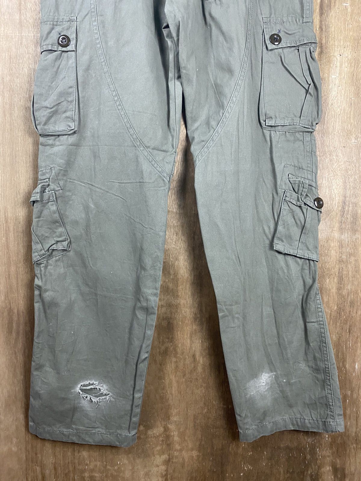 Japanese Brand DLL Japan multipocket green streetwear Cargo Pants #2435 Size US 34 / EU 50 - 11 Thumbnail