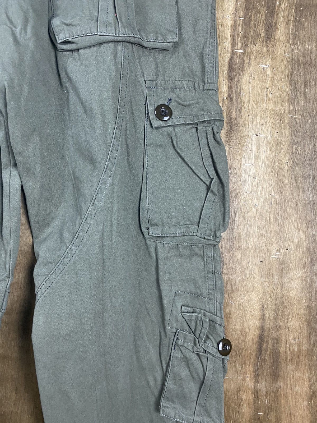 Japanese Brand DLL Japan multipocket green streetwear Cargo Pants #2435 Size US 34 / EU 50 - 15 Thumbnail