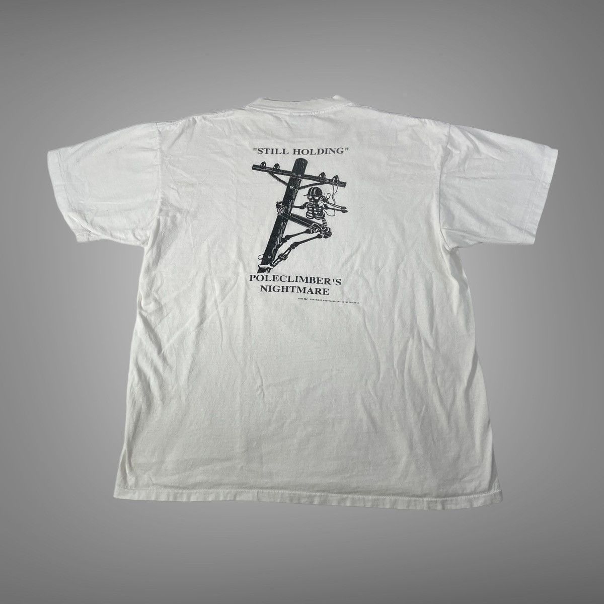 Vintage 90s single stitch skeleton t shirt