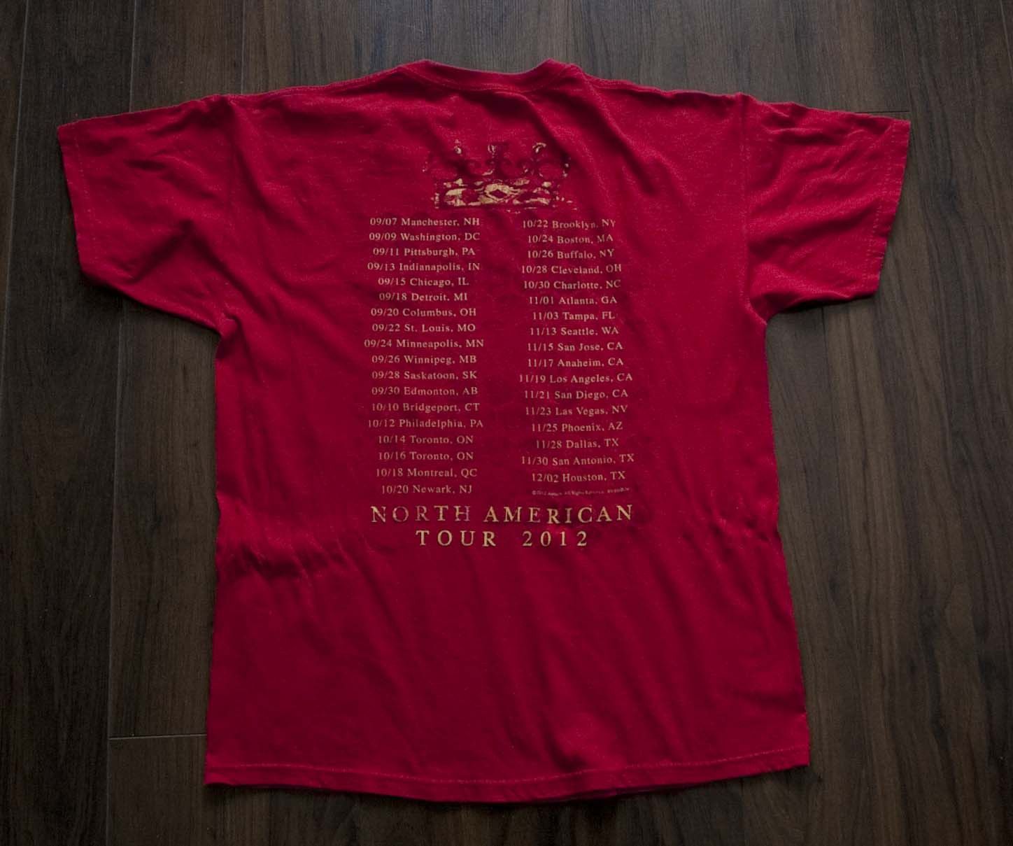 Band Tees Rush T Shirt Clockwork Angels 2012 Tour Size L Size US L / EU 52-54 / 3 - 4 Thumbnail