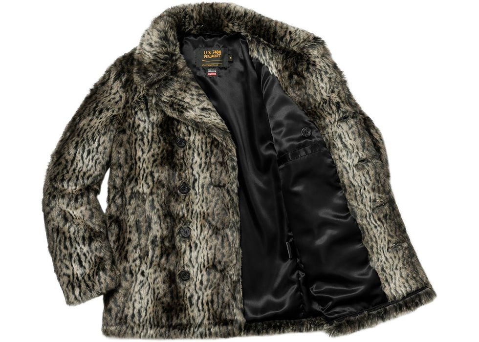 Supreme Supreme x Schott Faux Fur Peacoat | Grailed