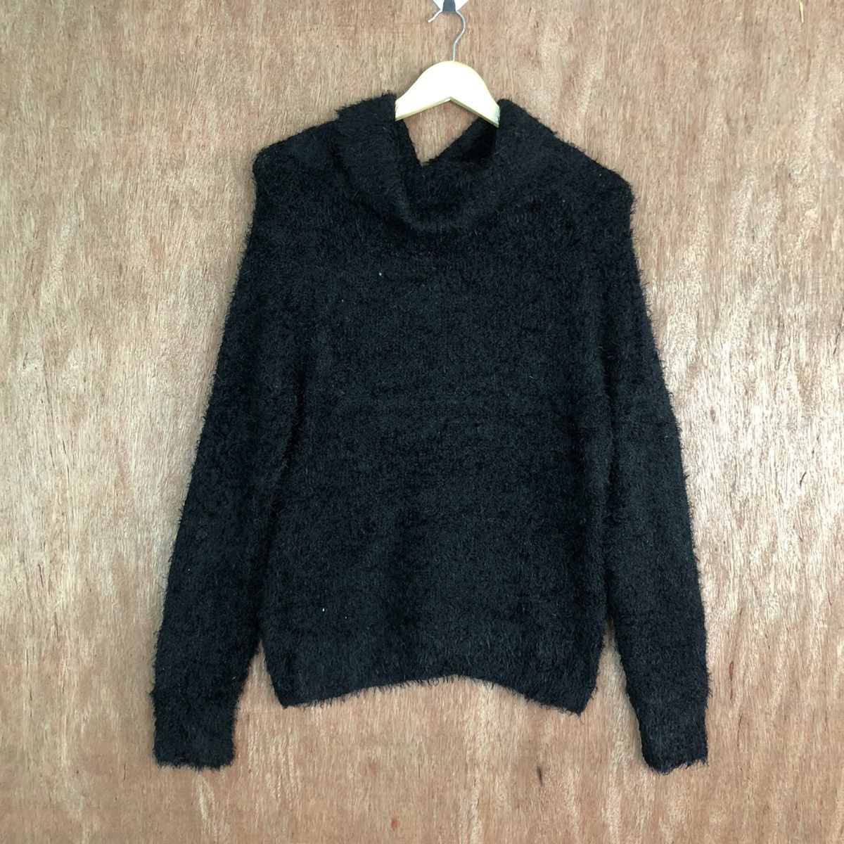 Japanese Brand DL Rose Farm Black Mohair Shag Shaggy Knitwear #c431 Size US L / EU 52-54 / 3 - 1 Thumbnail