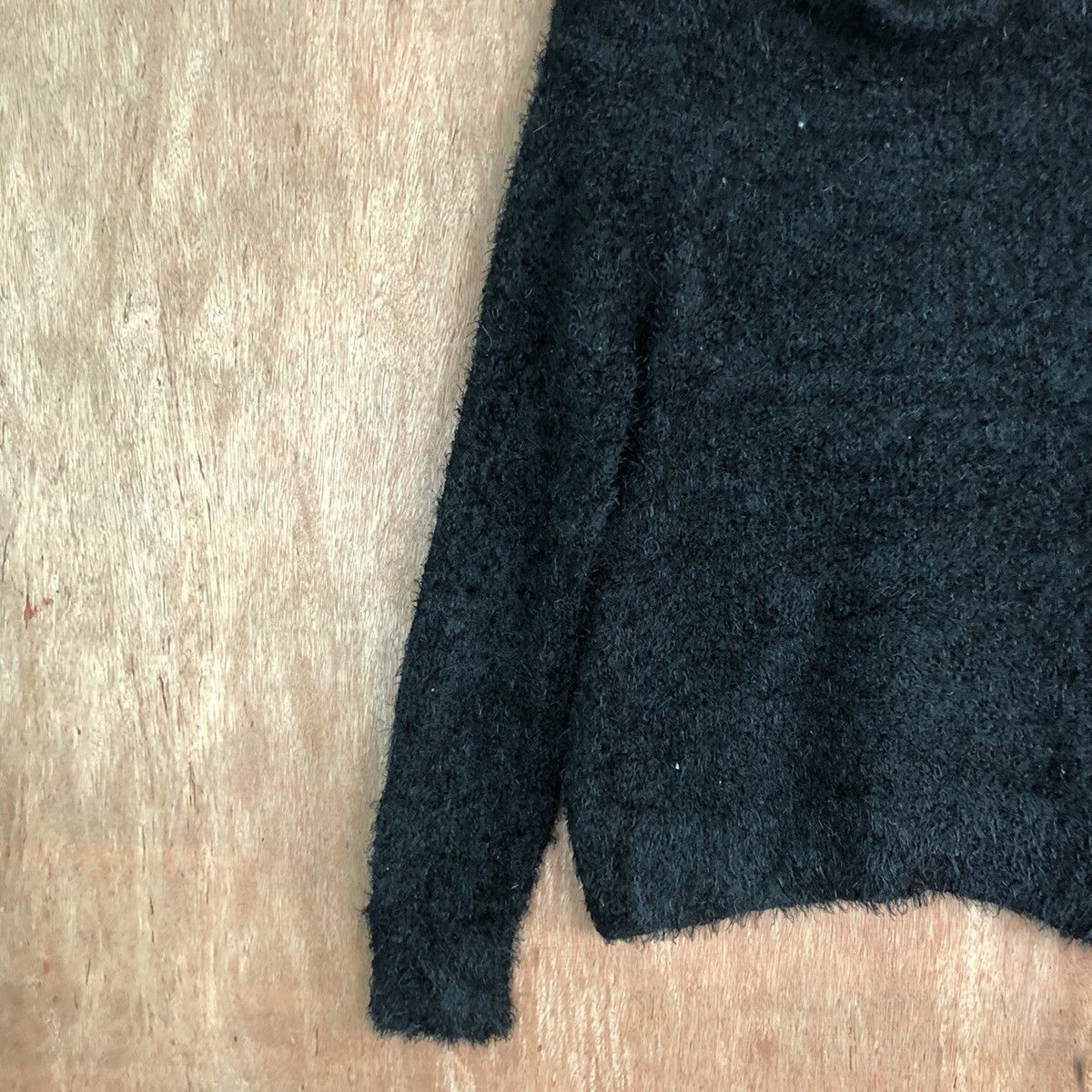 Japanese Brand DL Rose Farm Black Mohair Shag Shaggy Knitwear #c431 Size US L / EU 52-54 / 3 - 7 Thumbnail