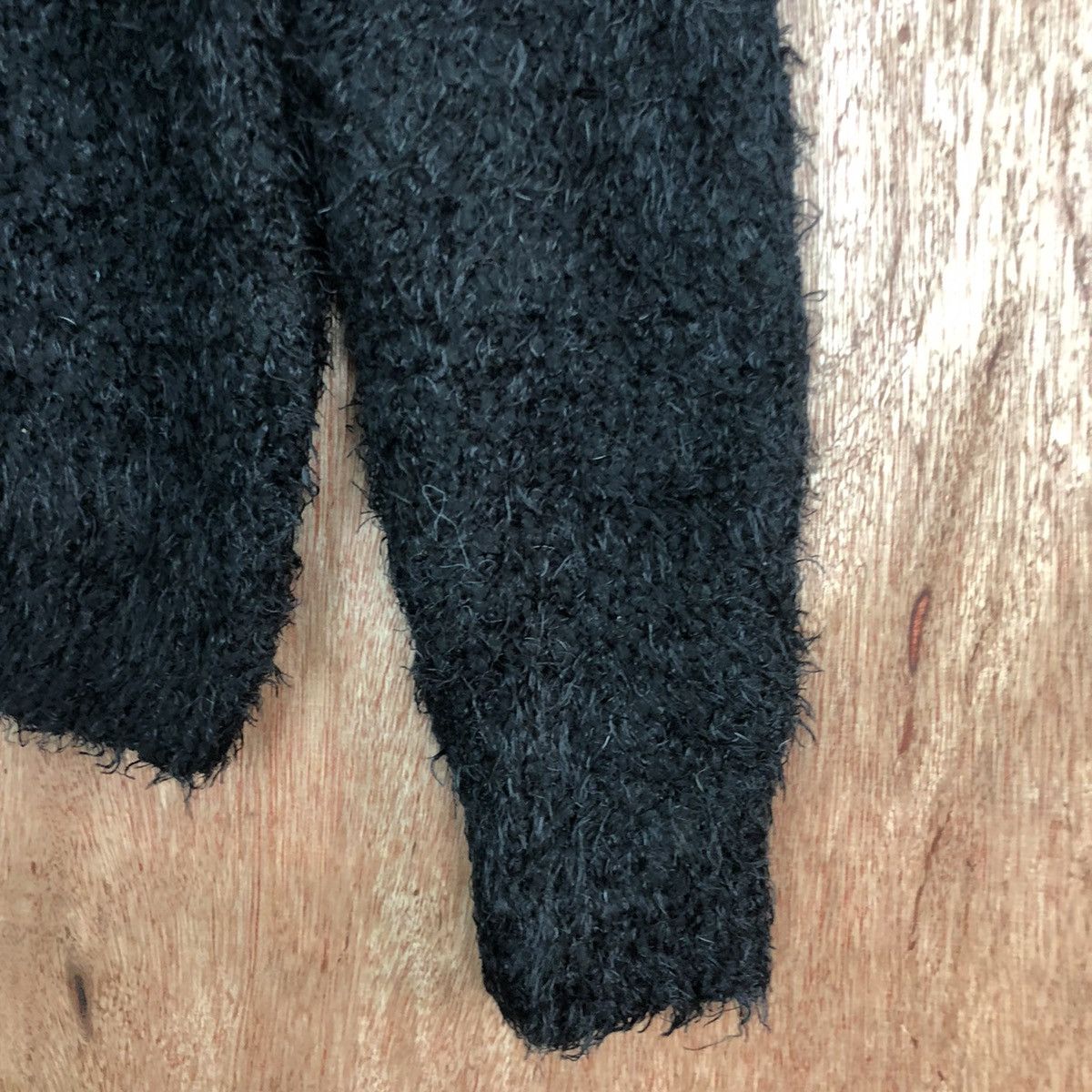 Japanese Brand DL Rose Farm Black Mohair Shag Shaggy Knitwear #c431 Size US L / EU 52-54 / 3 - 4 Thumbnail