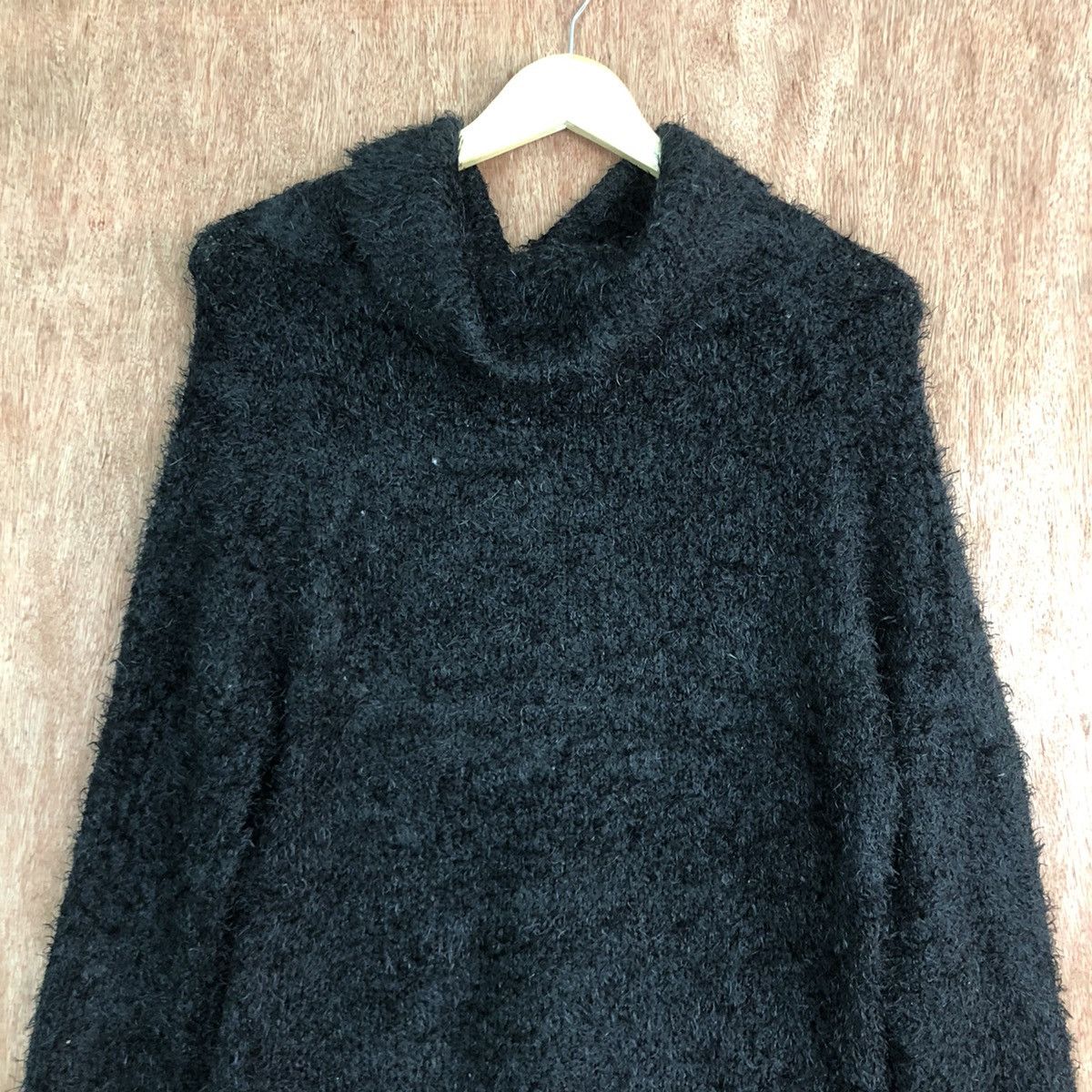 Japanese Brand DL Rose Farm Black Mohair Shag Shaggy Knitwear #c431 Size US L / EU 52-54 / 3 - 2 Thumbnail