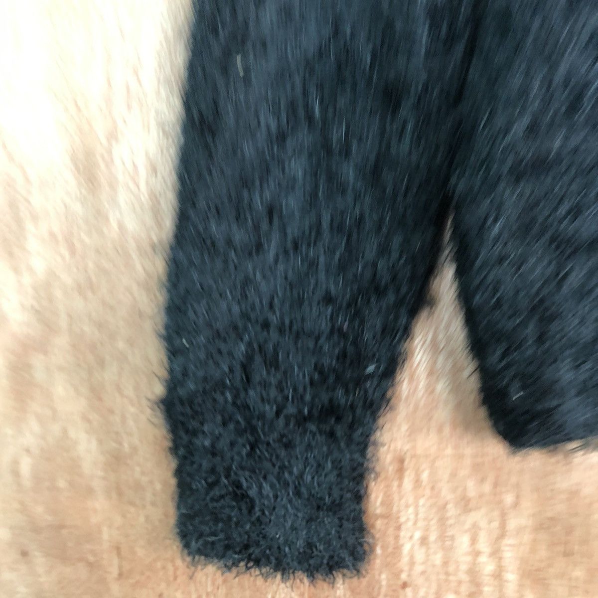 Japanese Brand DL Rose Farm Black Mohair Shag Shaggy Knitwear #c431 Size US L / EU 52-54 / 3 - 6 Thumbnail
