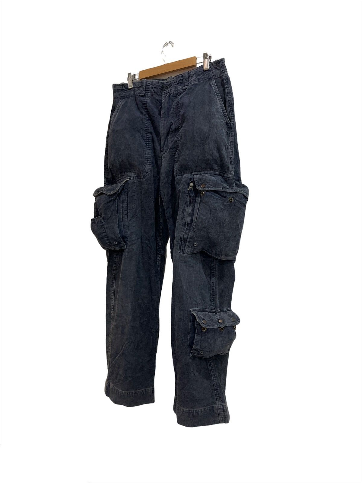Polo Ralph Lauren × RRL Ralph Lauren × Vintage Vintage Polo Ralph Lauren Multi Pocket Tactical Velvet Pants Size US 32 / EU 48 - 2 Thumbnail