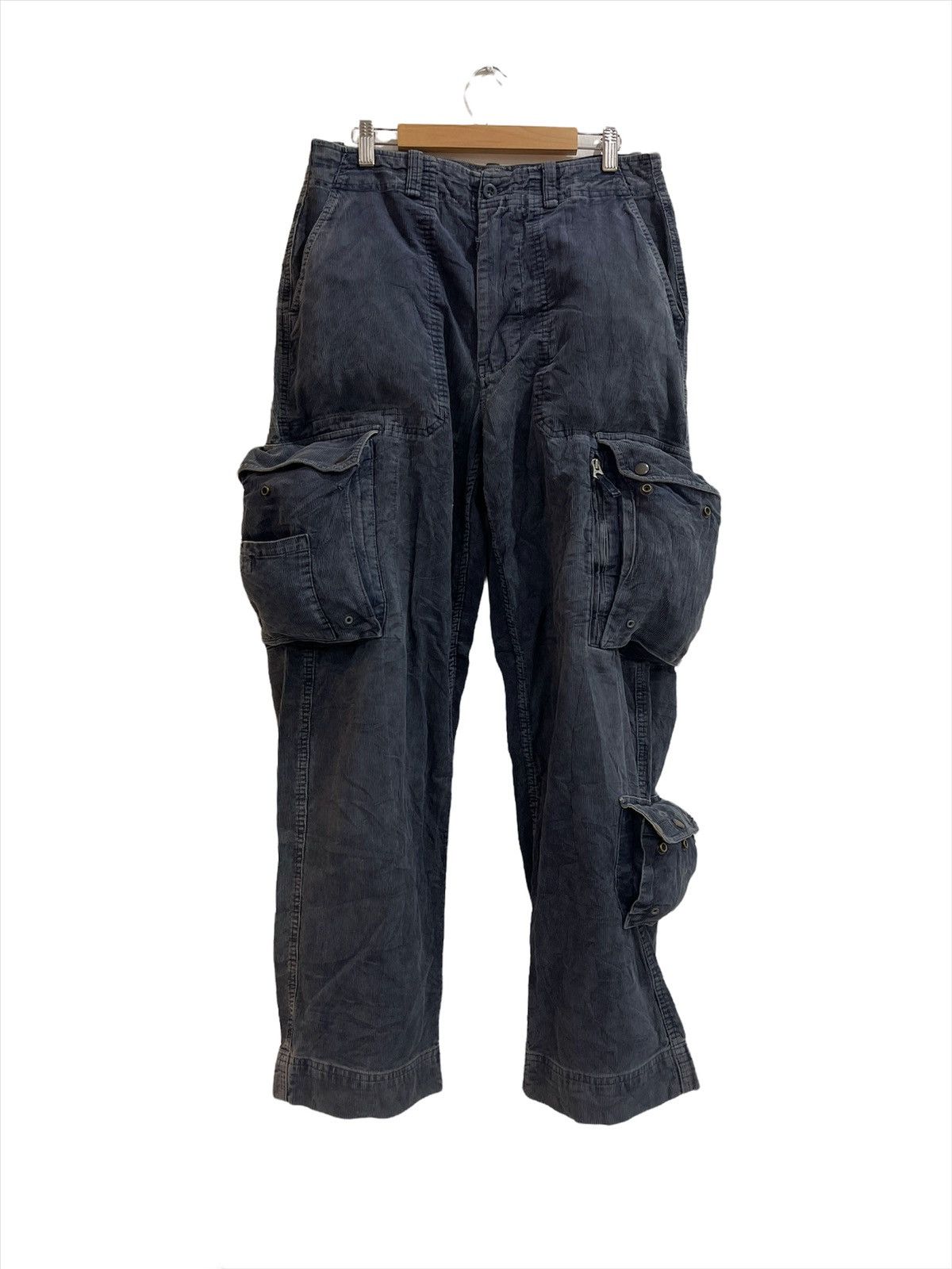 Polo Ralph Lauren × RRL Ralph Lauren × Vintage Vintage Polo Ralph Lauren Multi Pocket Tactical Velvet Pants Size US 32 / EU 48 - 1 Thumbnail