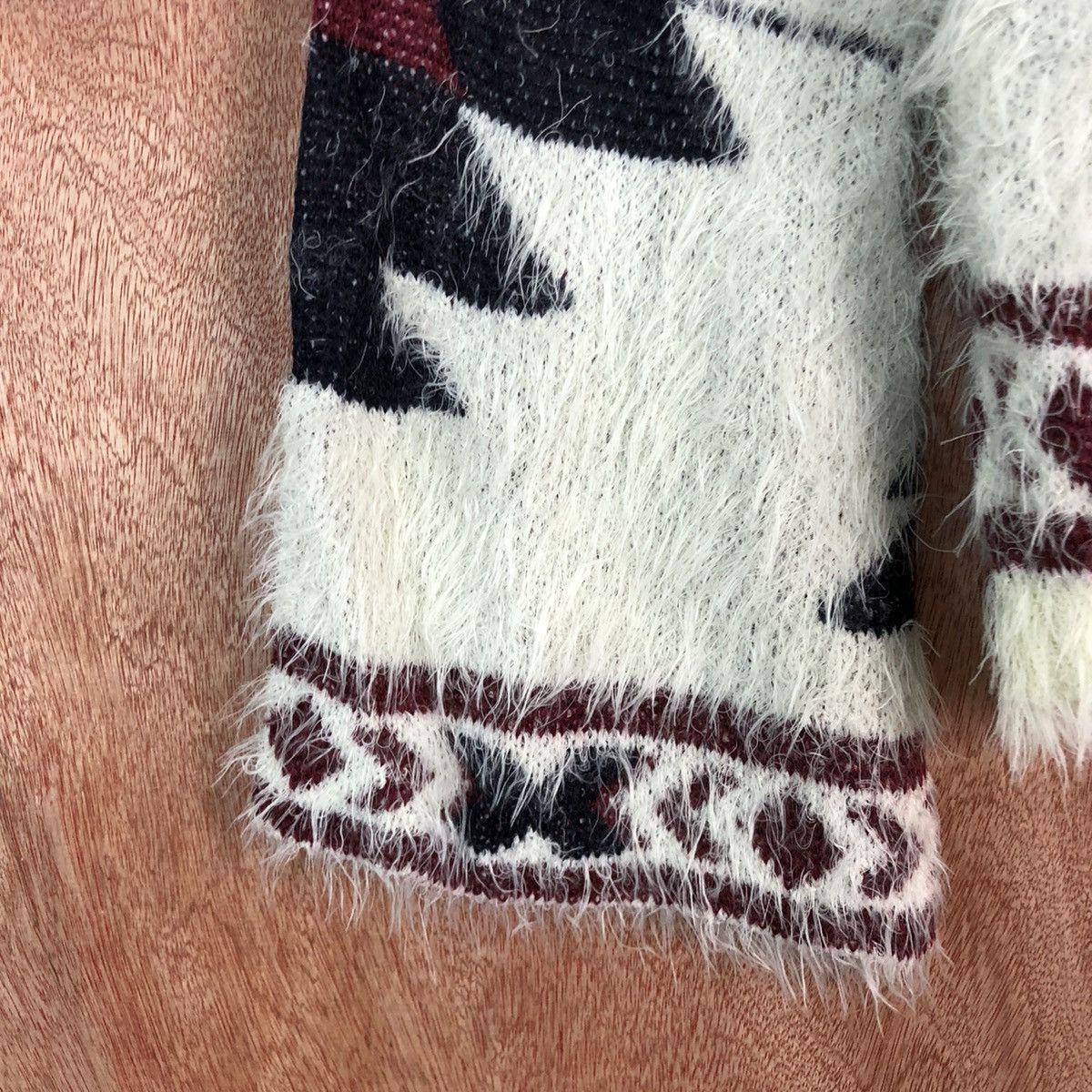 Homespun Knitwear DLL Gorge White Mohair shag shaggy fur Navajo Knitwear #c402 Size M / US 6-8 / IT 42-44 - 7 Thumbnail
