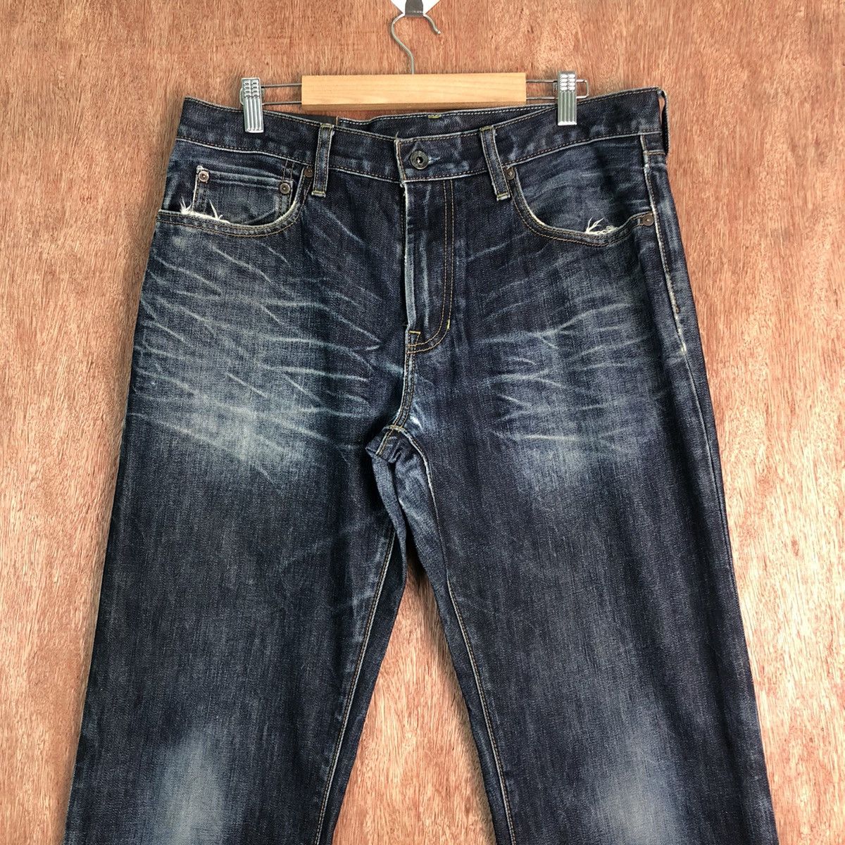 Gap DL GAP Vintage Dark Blue Denim Jeans Pants #c296 Size US 33 - 2 Thumbnail