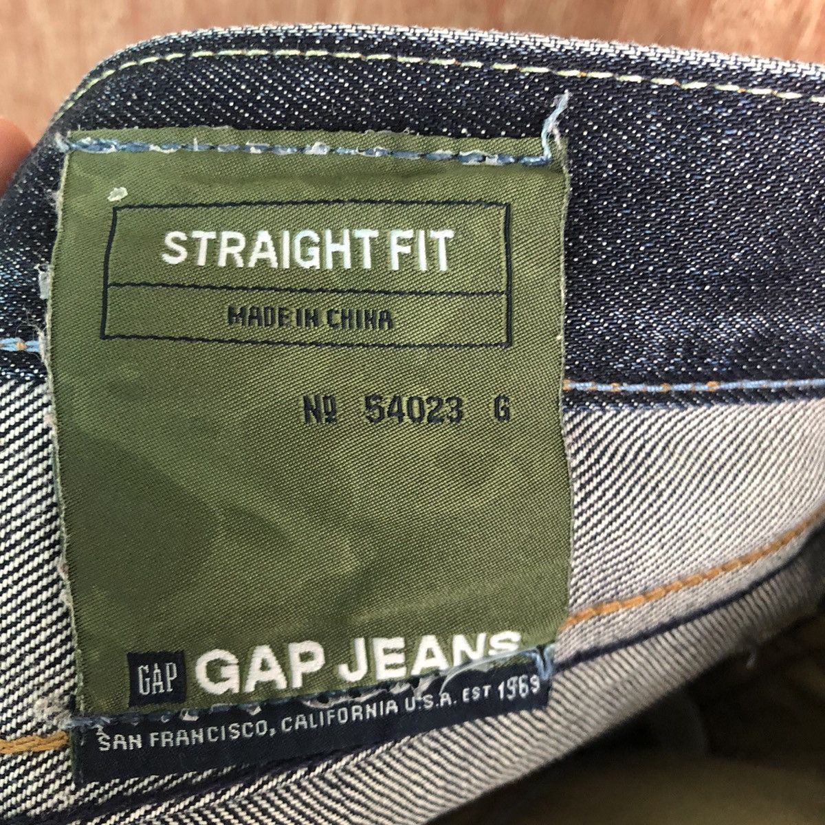 Gap DL GAP Vintage Dark Blue Denim Jeans Pants #c296 Size US 33 - 13 Thumbnail