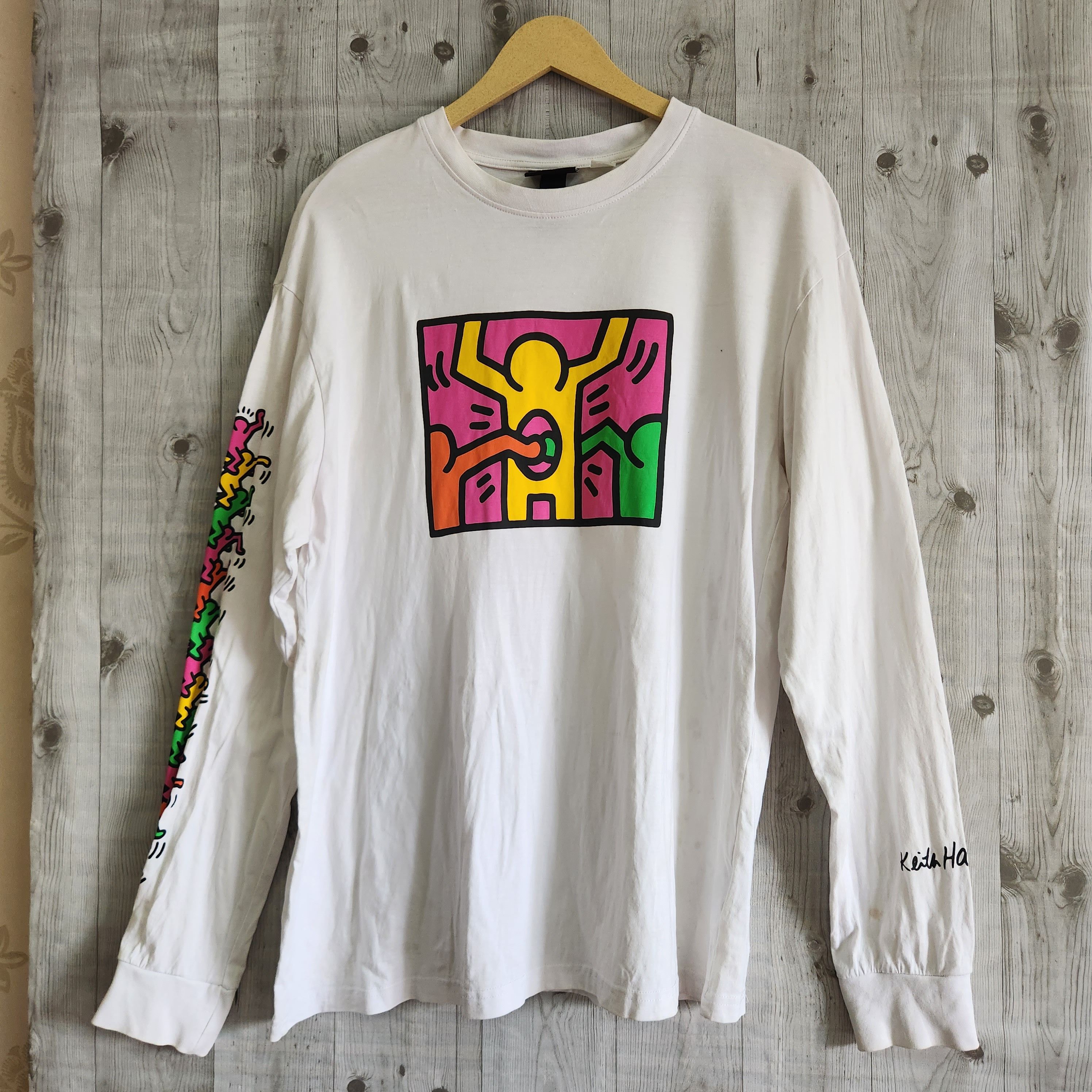 Keith Haring Keith Haring X H&M Long Sleeves Printed TShirt Size US L / EU 52-54 / 3 - 1 Thumbnail