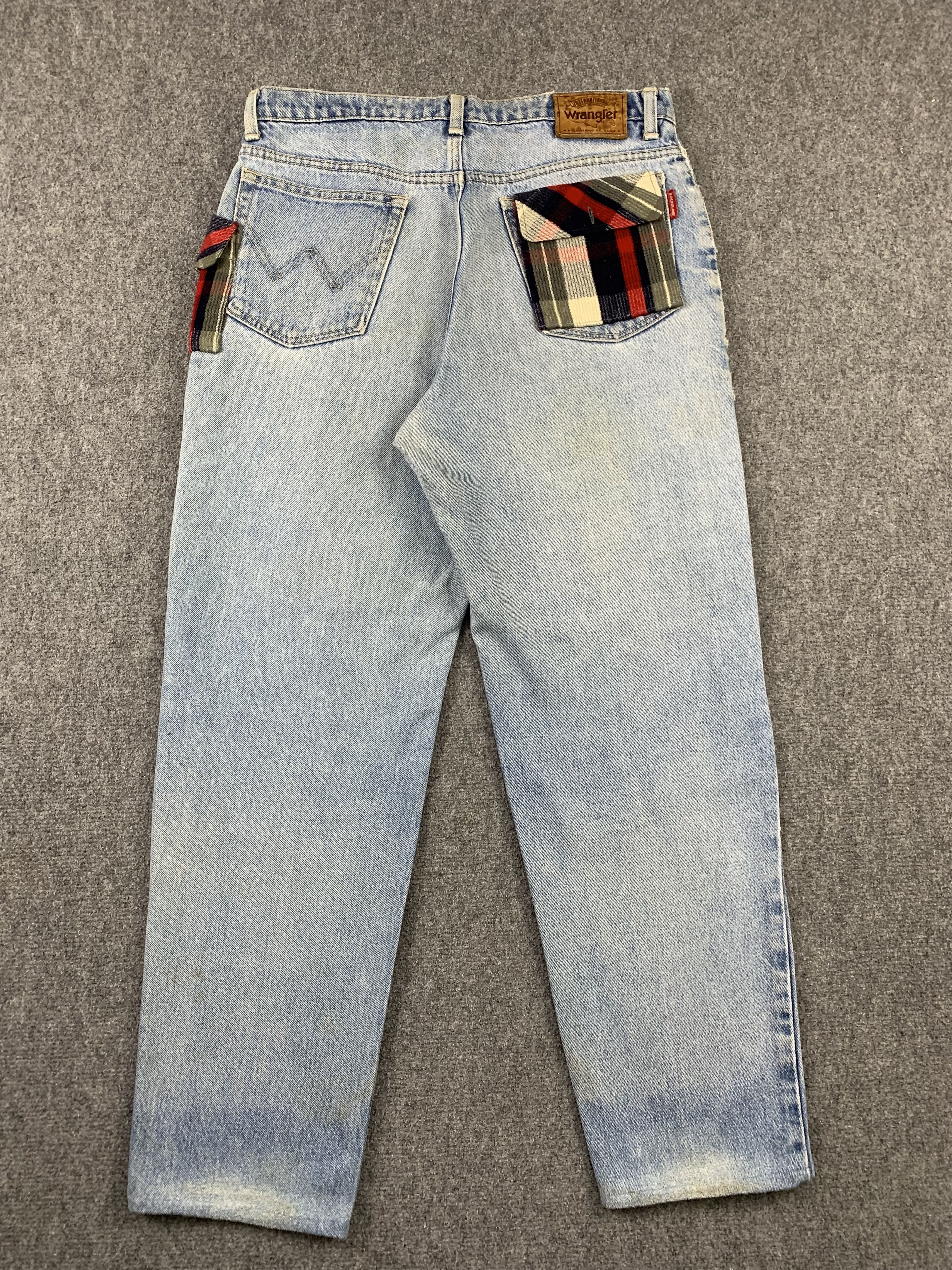 Vintage × Wrangler Vintage 90s Wrangler Patchwork Jeans DP1938 Size US 33 - 3 Thumbnail