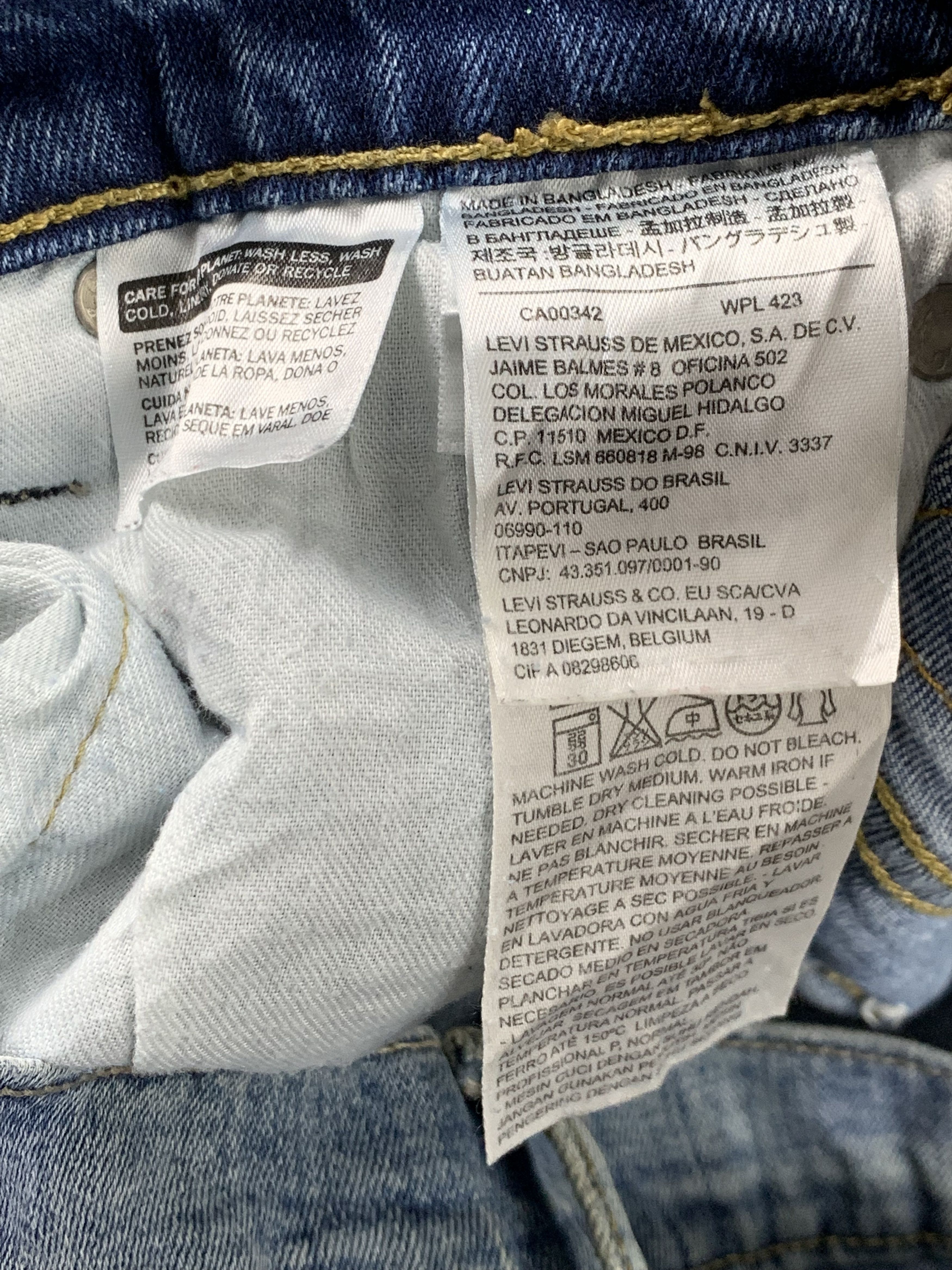Levi's Vintage Levis 513 Faded Blue Jeans DP1939 Size US 30 / EU 46 - 6 Thumbnail