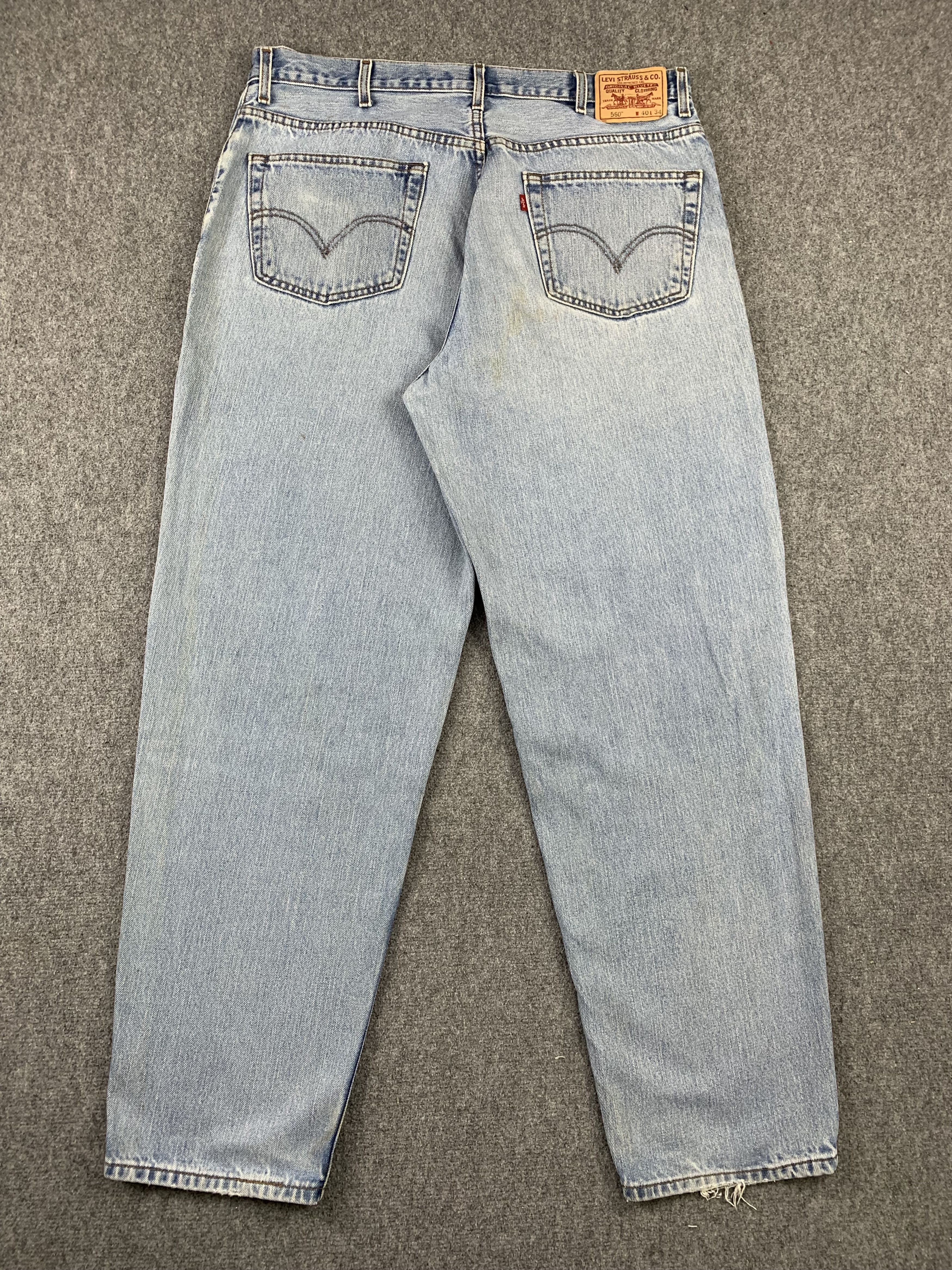 Levi's Vintage Levis 560 Light Wash Jeans DP1944 Size US 39 - 2 Thumbnail
