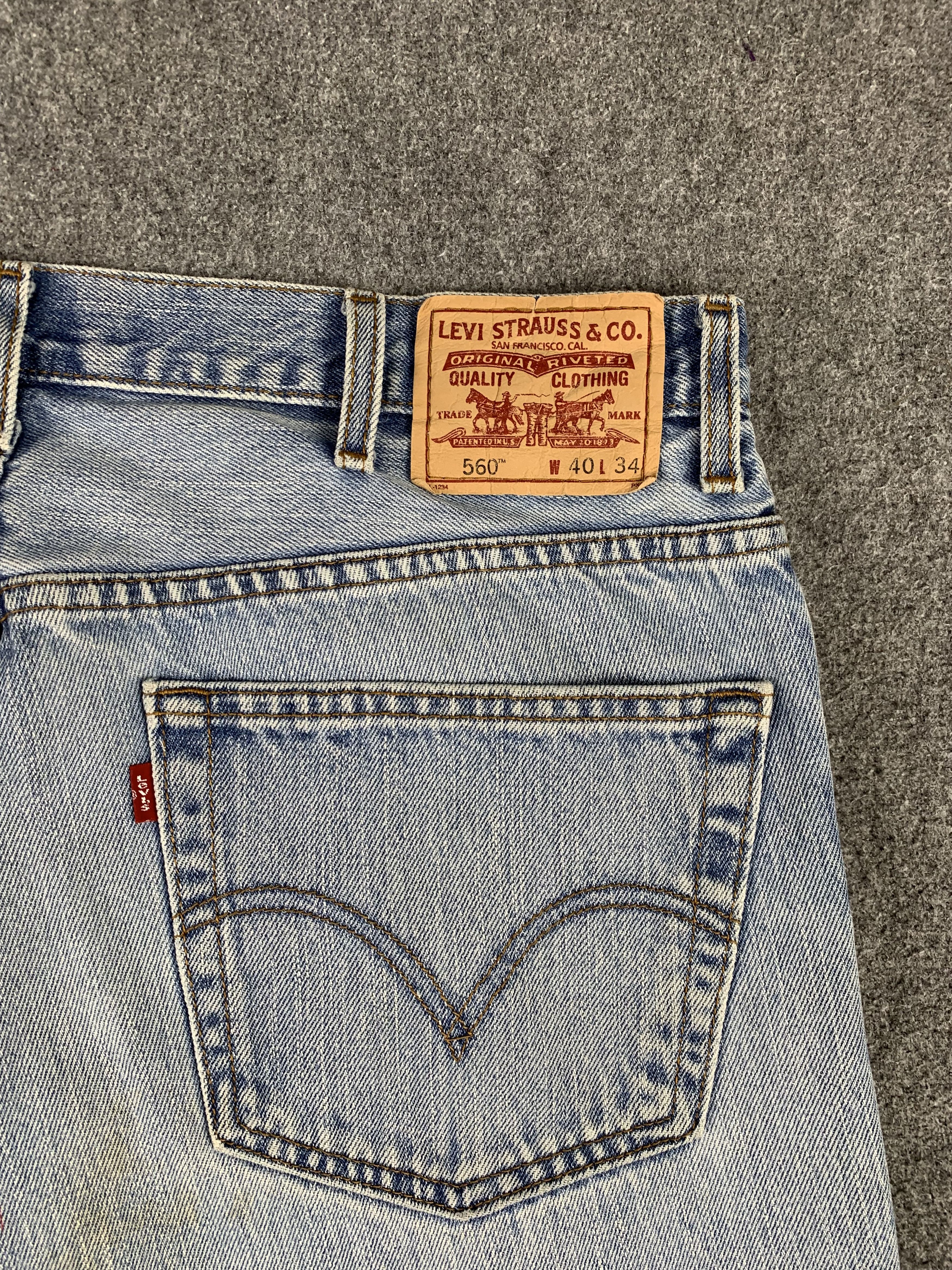 Levi's Vintage Levis 560 Light Wash Jeans DP1944 Size US 39 - 11 Thumbnail
