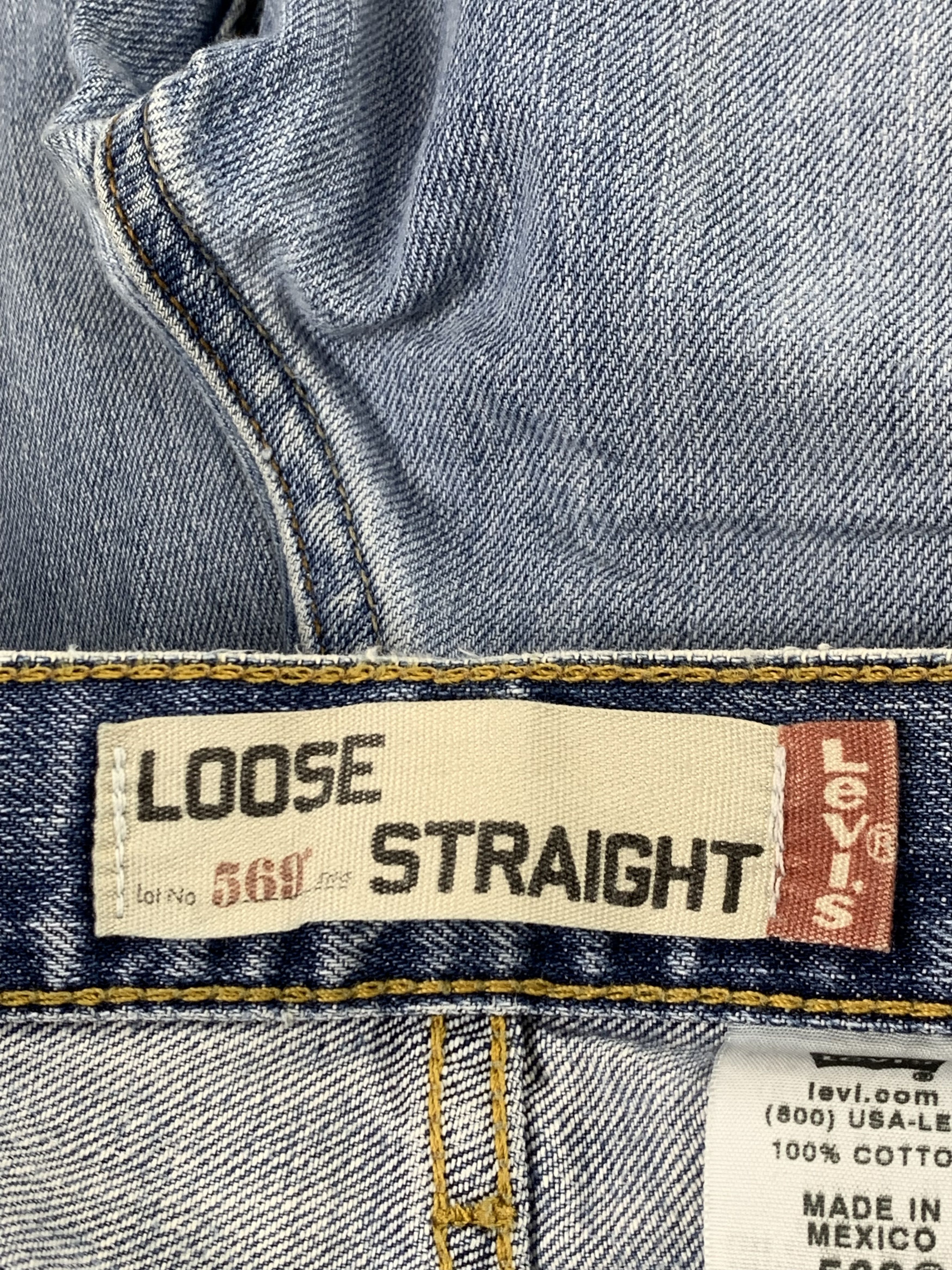 Levi's Vintage Levis 569 Faded Blue Jeans DP1945 Size US 37 - 8 Thumbnail