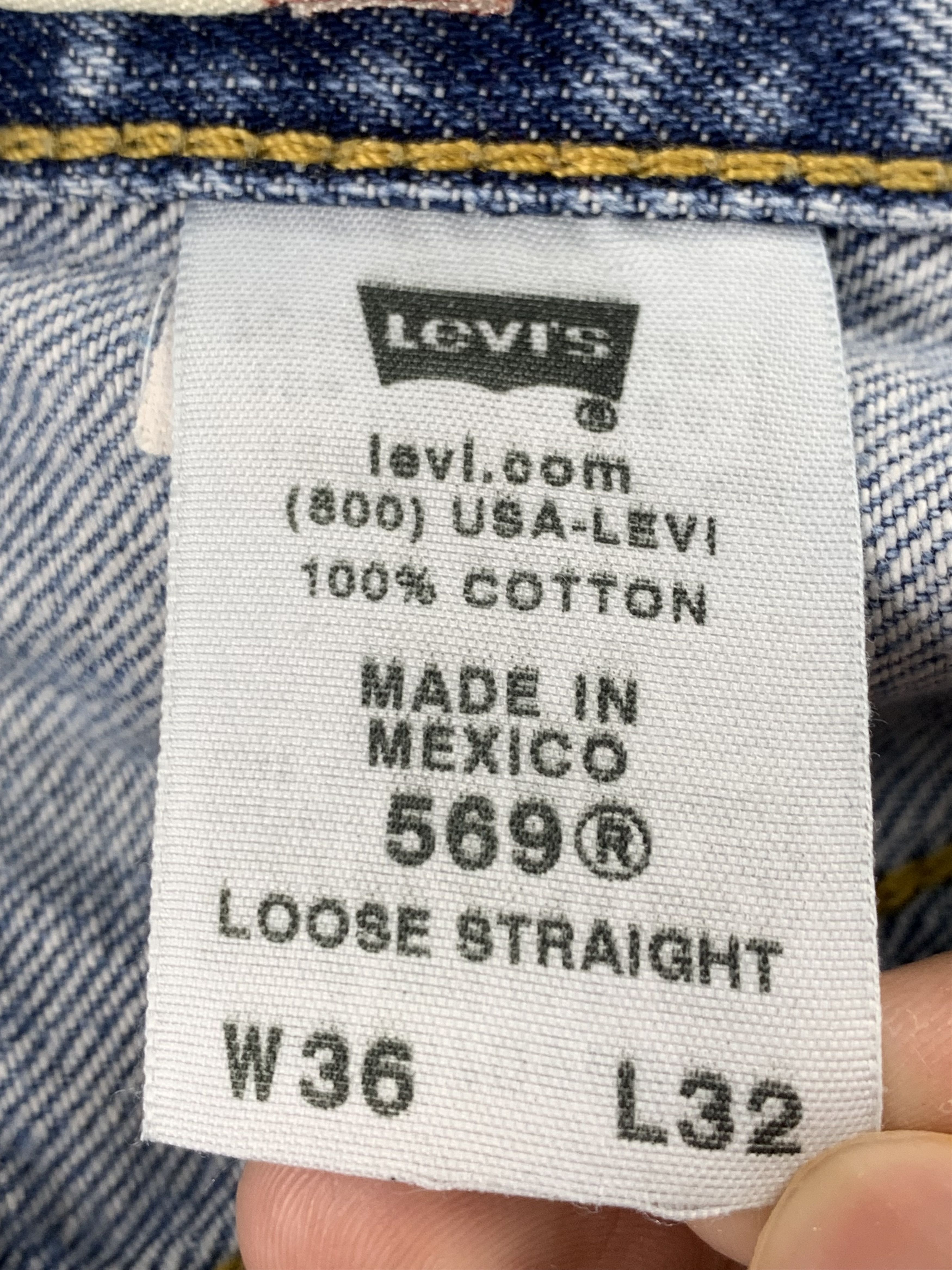Levi's Vintage Levis 569 Faded Blue Jeans DP1945 Size US 37 - 5 Thumbnail