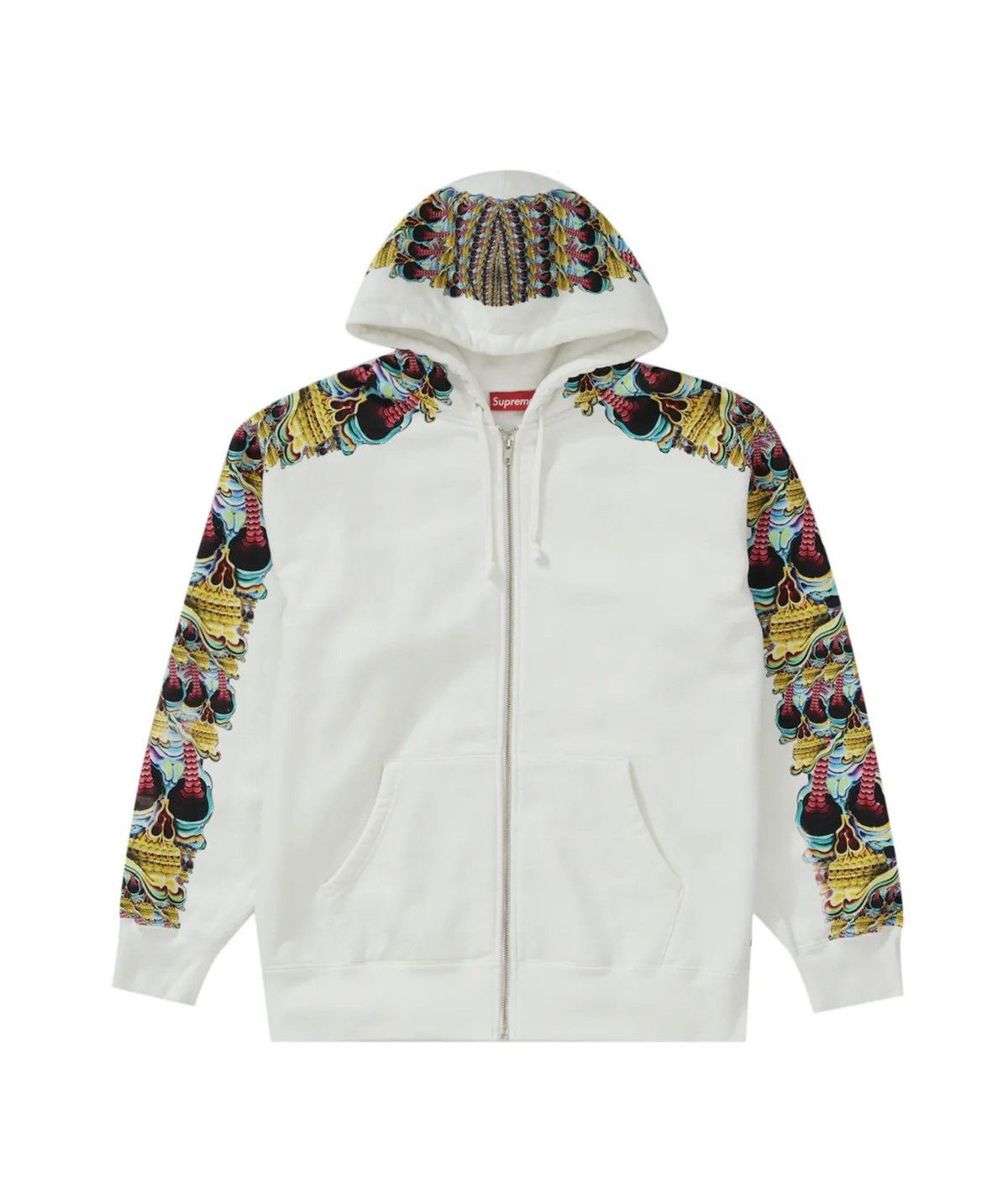 supreme Skulls Zip Up Hooded Sweatshirt