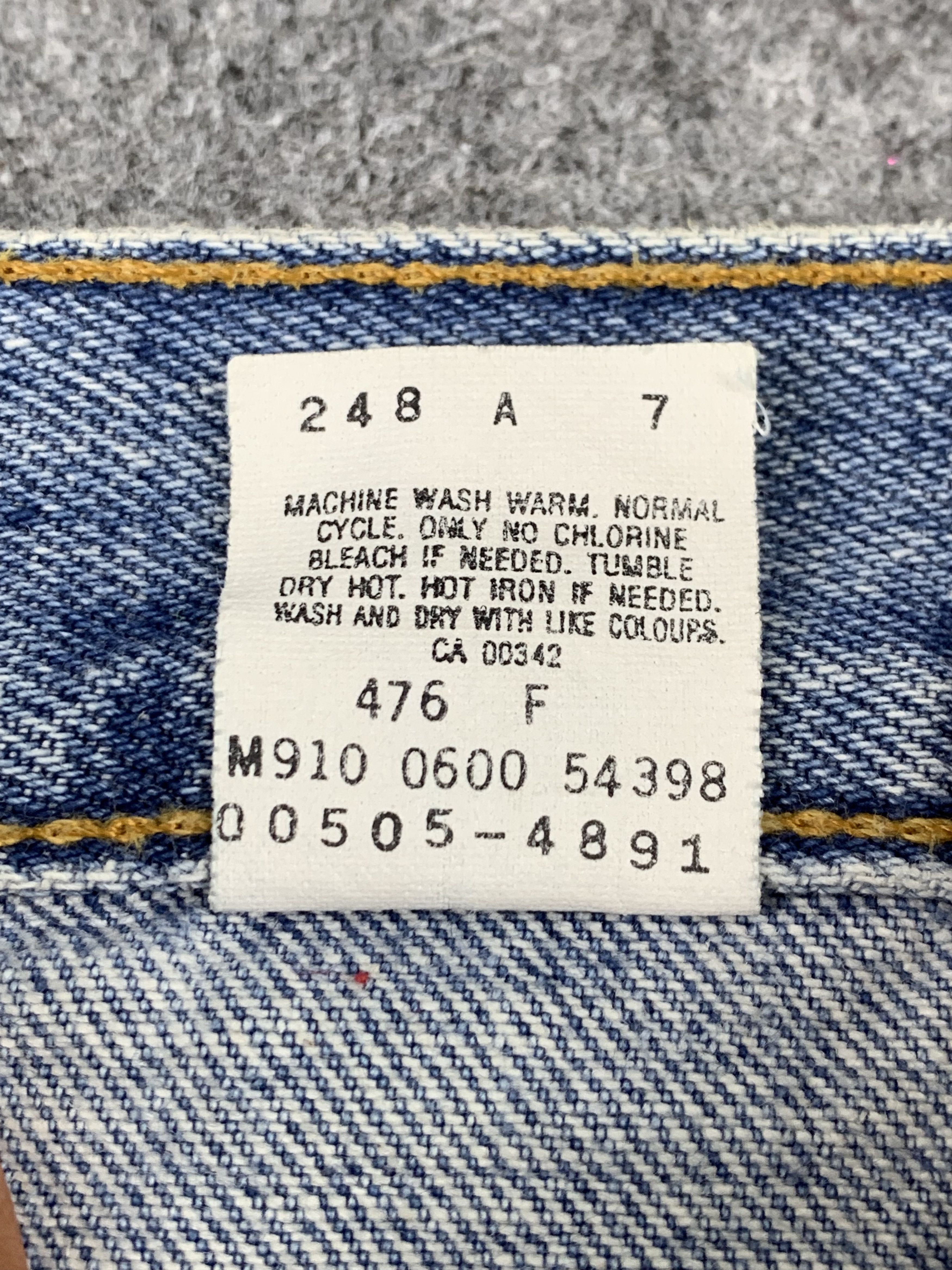 Levi's Vintage 90s Levis 505 Light Blue Jeans DP1957 Size US 38 / EU 54 - 7 Thumbnail