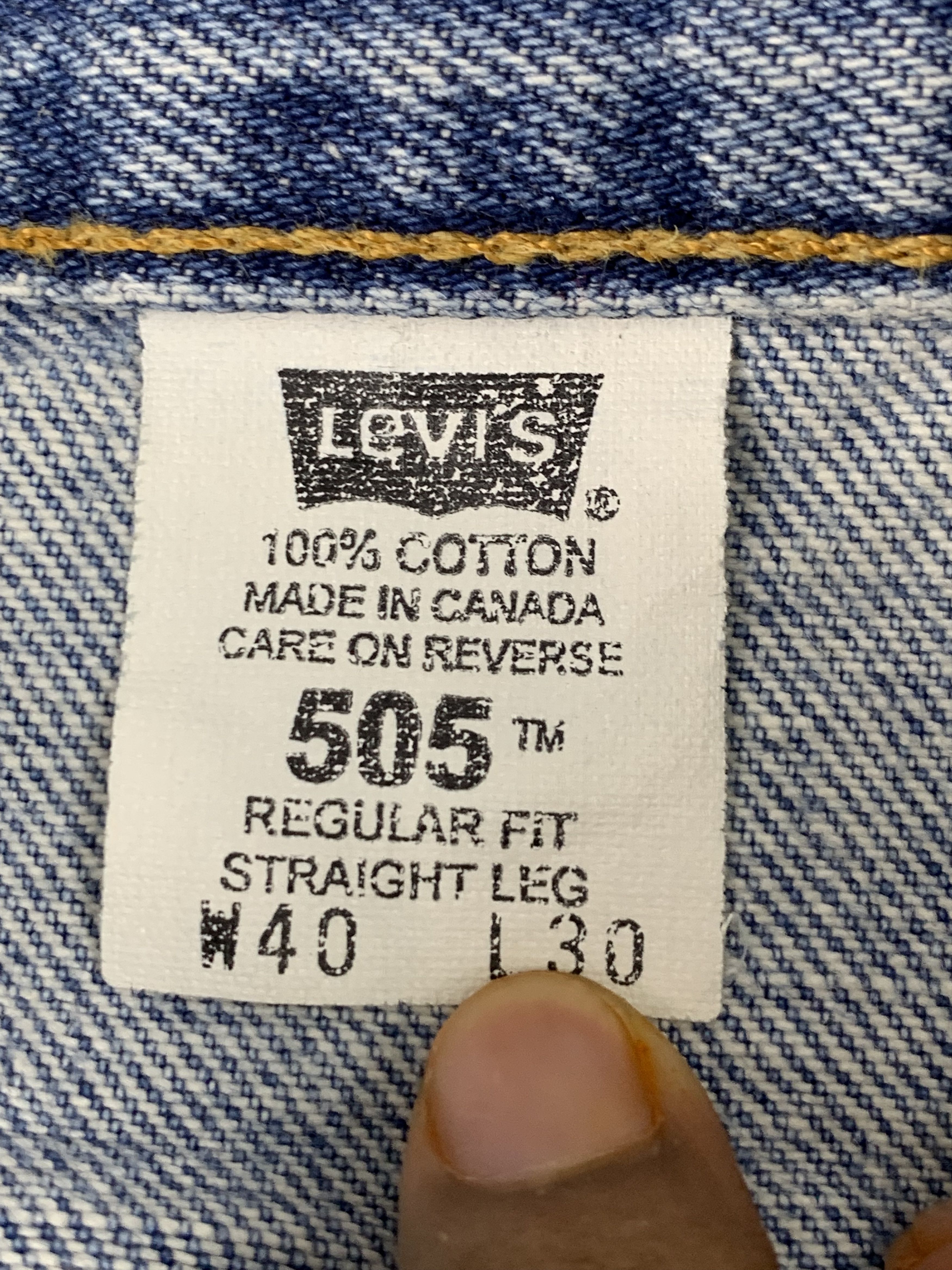 Levi's Vintage 90s Levis 505 Light Blue Jeans DP1957 Size US 38 / EU 54 - 6 Thumbnail