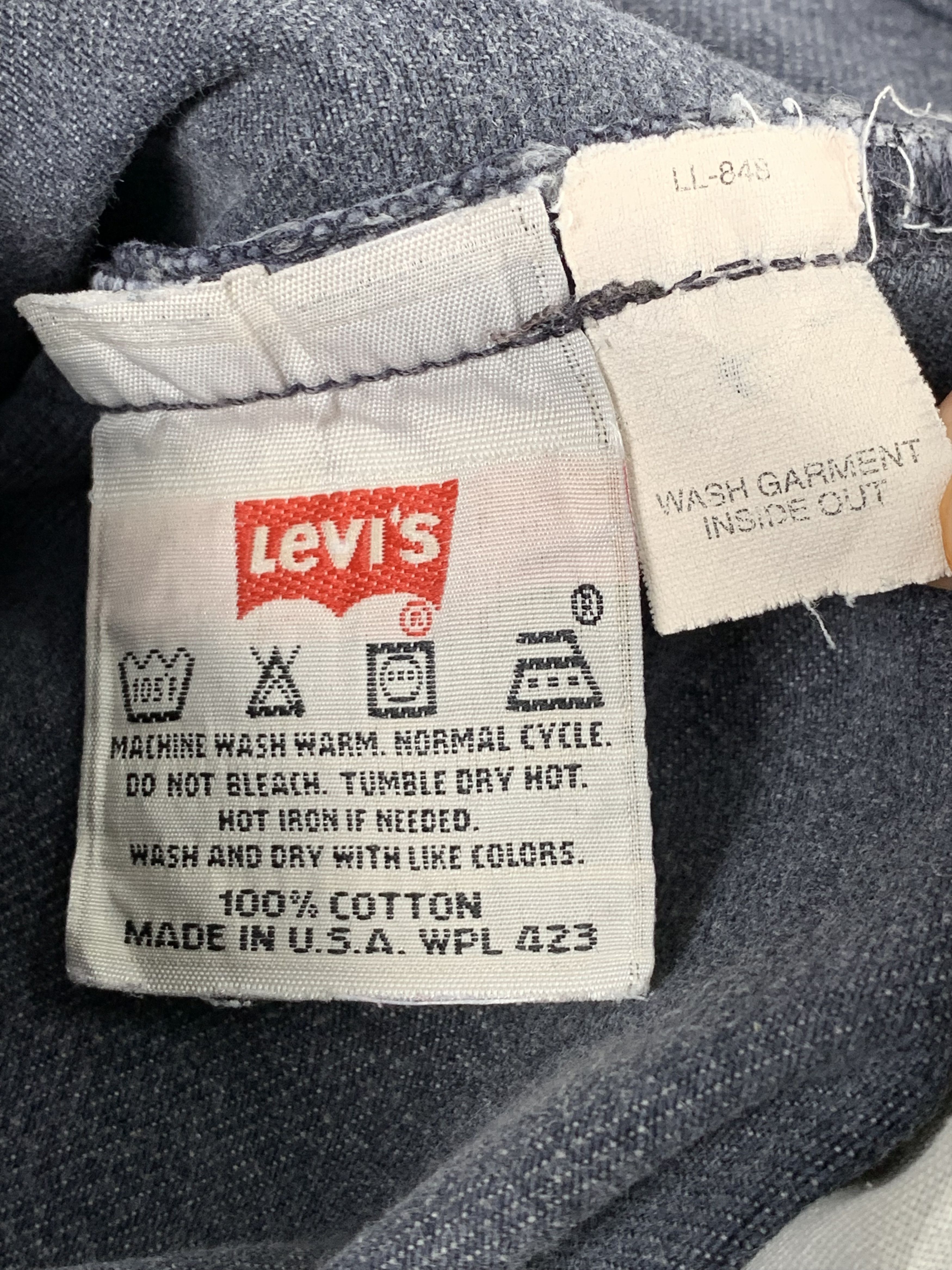 Levi's Vintage 90s Levis 501 Faded Black Jeans DP1961 Size US 32 / EU 48 - 6 Thumbnail