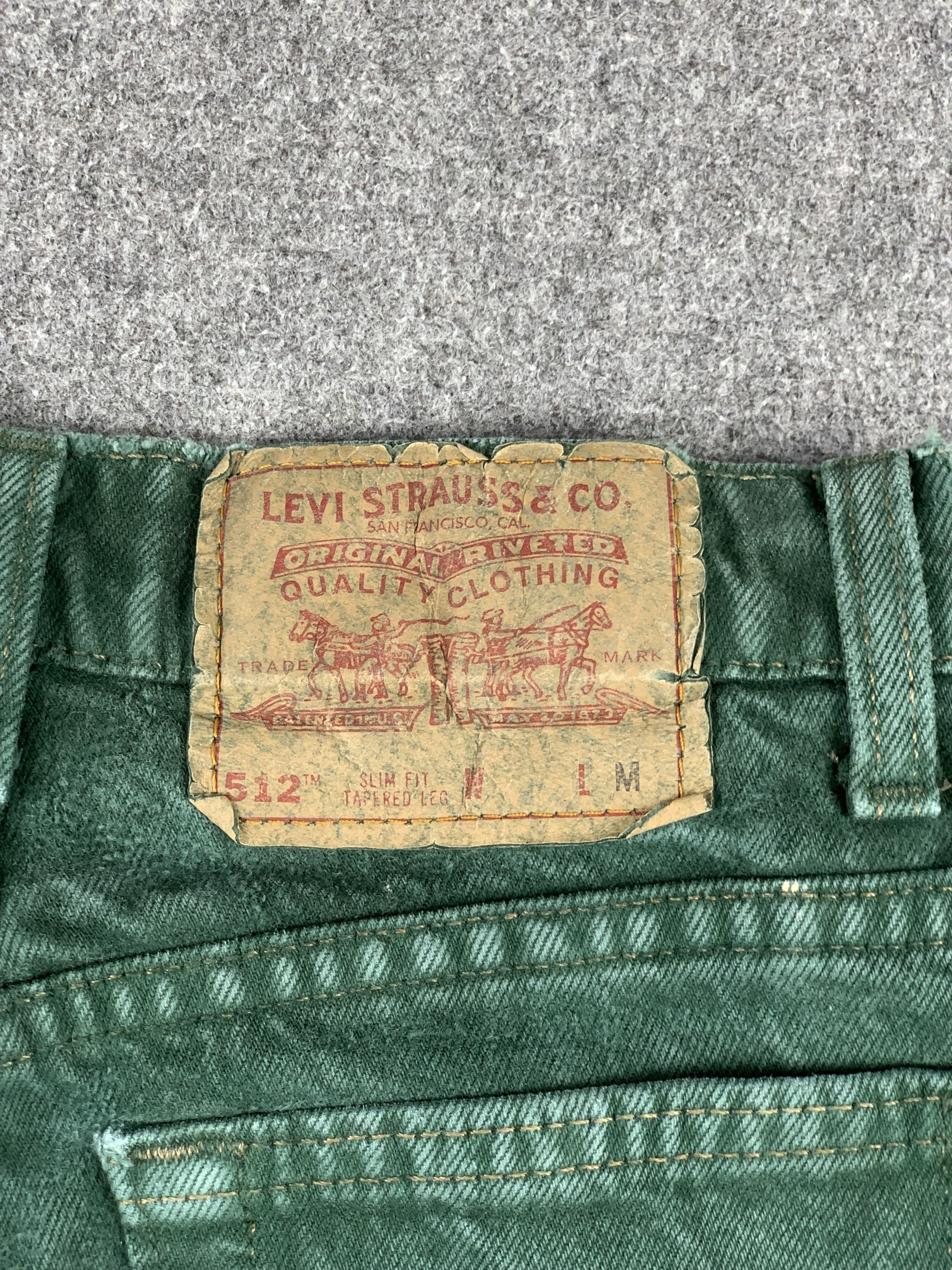 Levi's Vintage 90s Levis 512 Green Jeans DP1962 Size US 26 / EU 42 - 5 Thumbnail