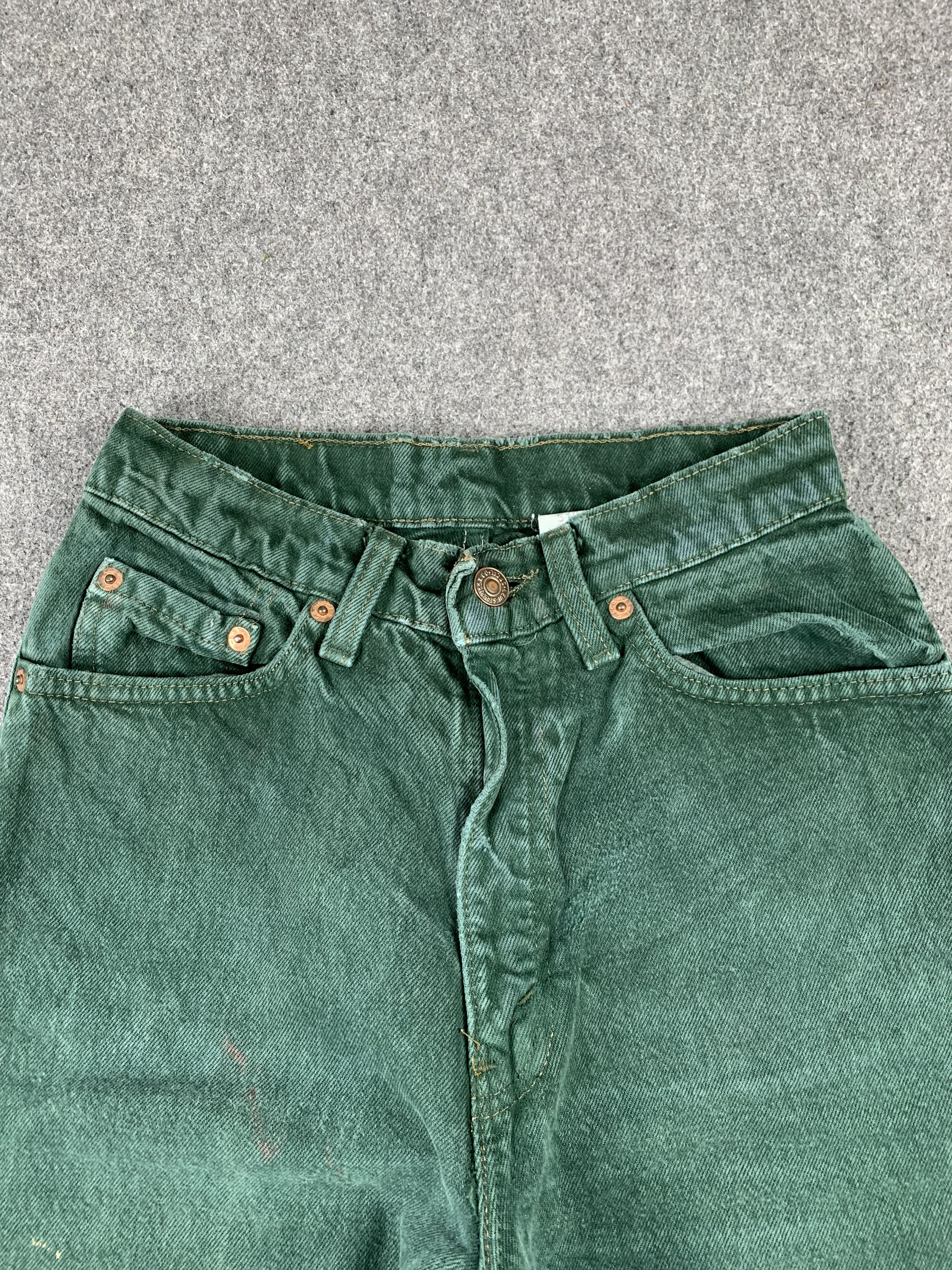 Levi's Vintage 90s Levis 512 Green Jeans DP1962 Size US 26 / EU 42 - 2 Thumbnail