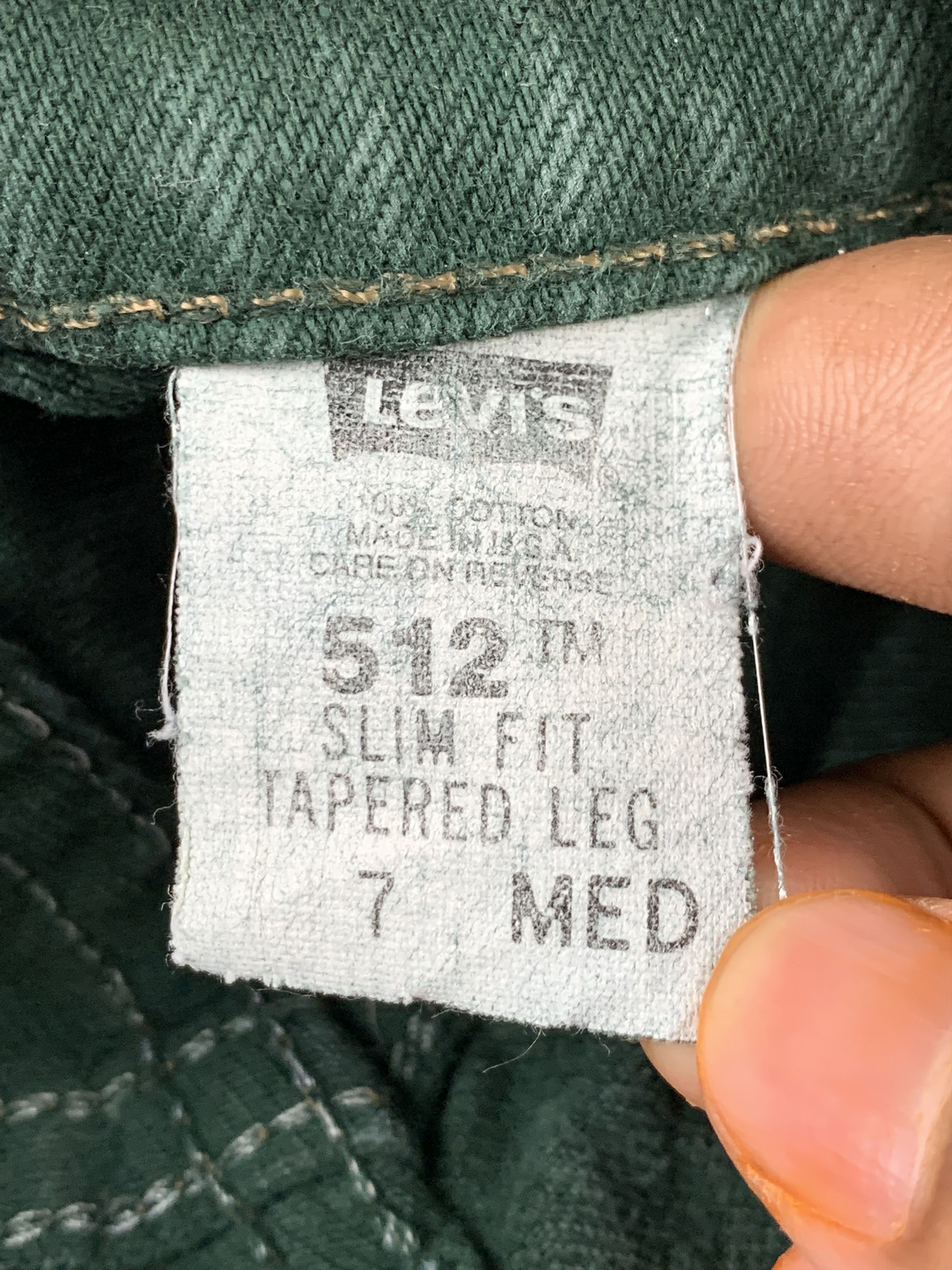 Levi's Vintage 90s Levis 512 Green Jeans DP1962 Size US 26 / EU 42 - 6 Thumbnail