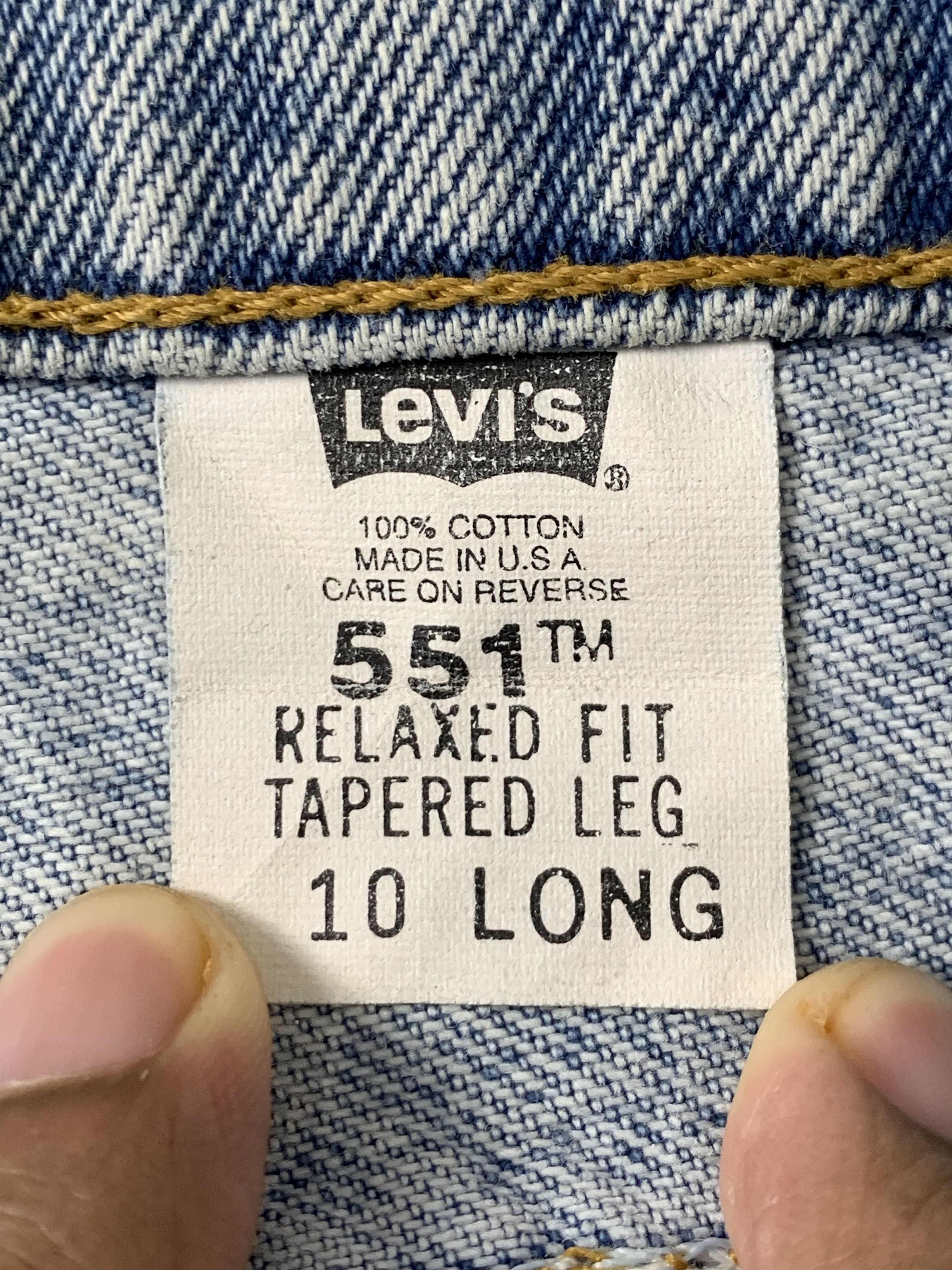 Levi's Vintage 90s Levis 551 Light Wash Jeans DP1965 Size US 26 / EU 42 - 5 Thumbnail