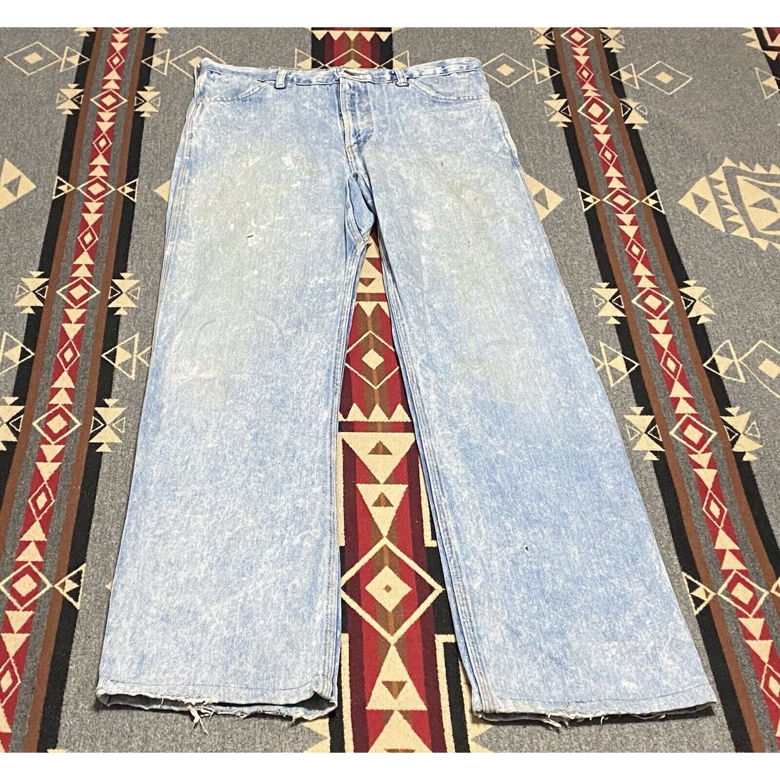 Vintage VINTAGE CHUCK NORRIS ACID WASHED DENIM ACTION JEANS 30x31