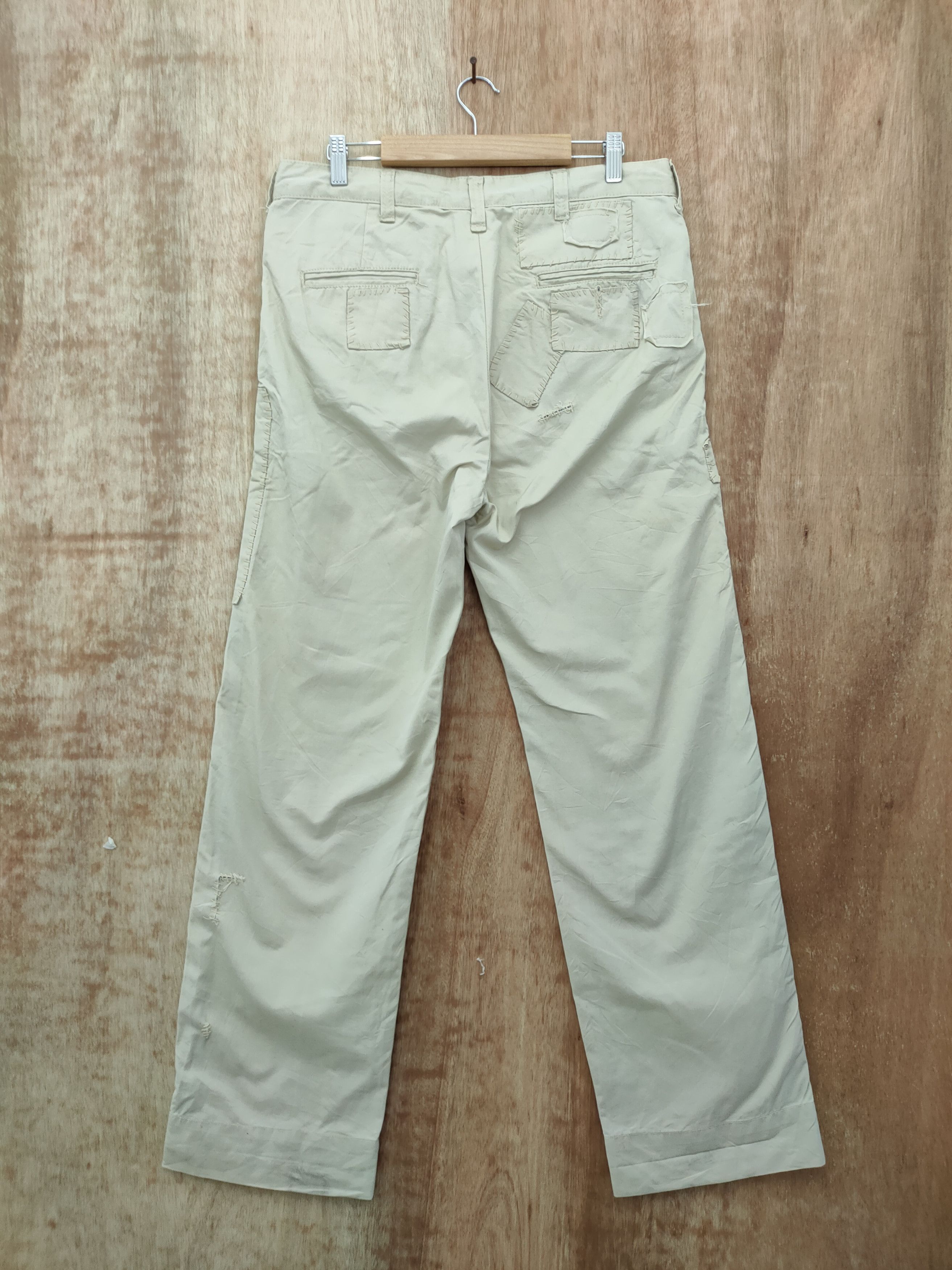 Japanese Brand DL Acbrico japan casual Patchwork stitch cargo pants #46-022 Size US 32 / EU 48 - 7 Thumbnail