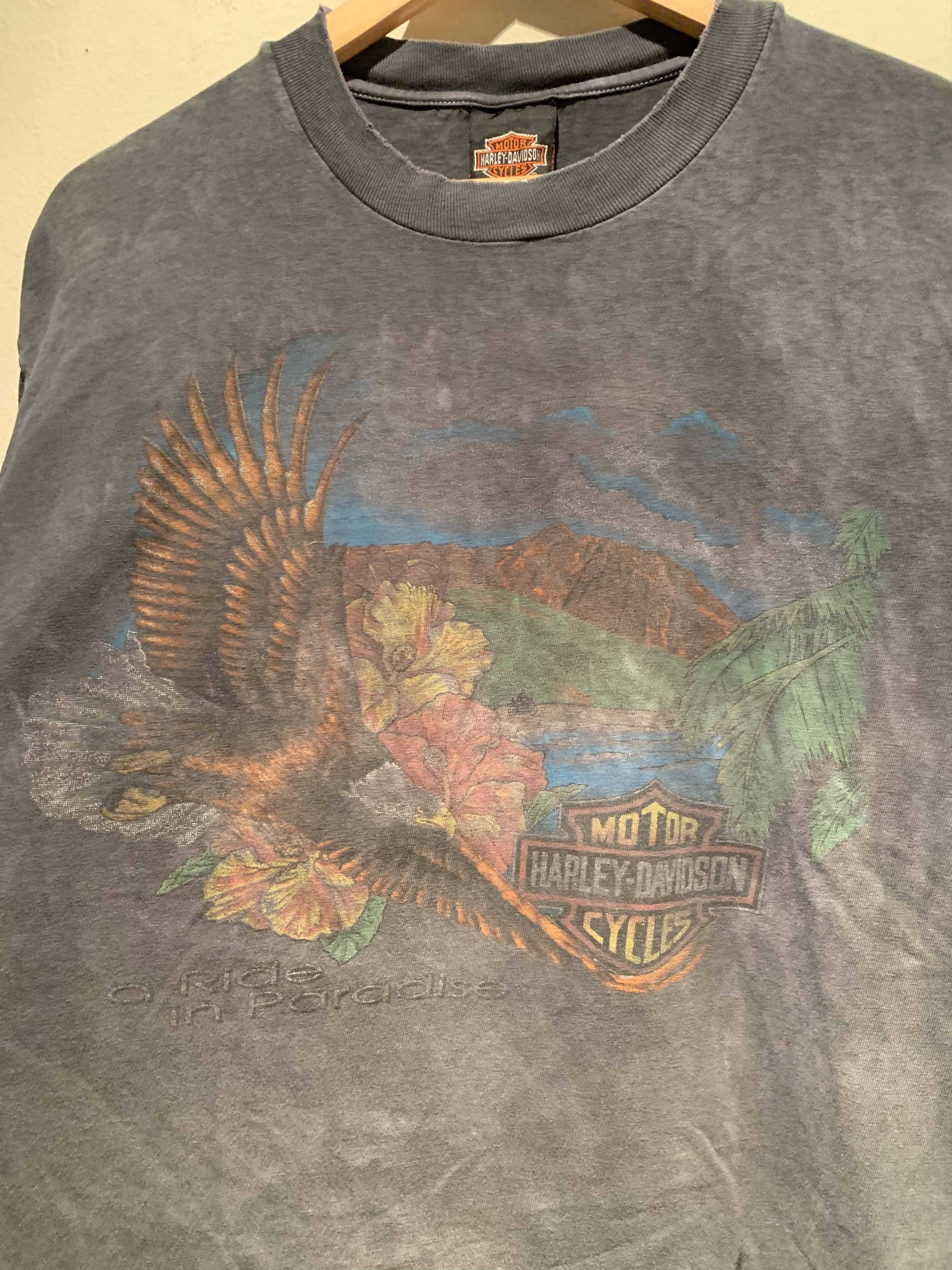 Harley Davidson × Vintage *RARE* Vintage Harley Davidson Waipahu Hawaii T-Shirt - L Size US L / EU 52-54 / 3 - 3 Thumbnail