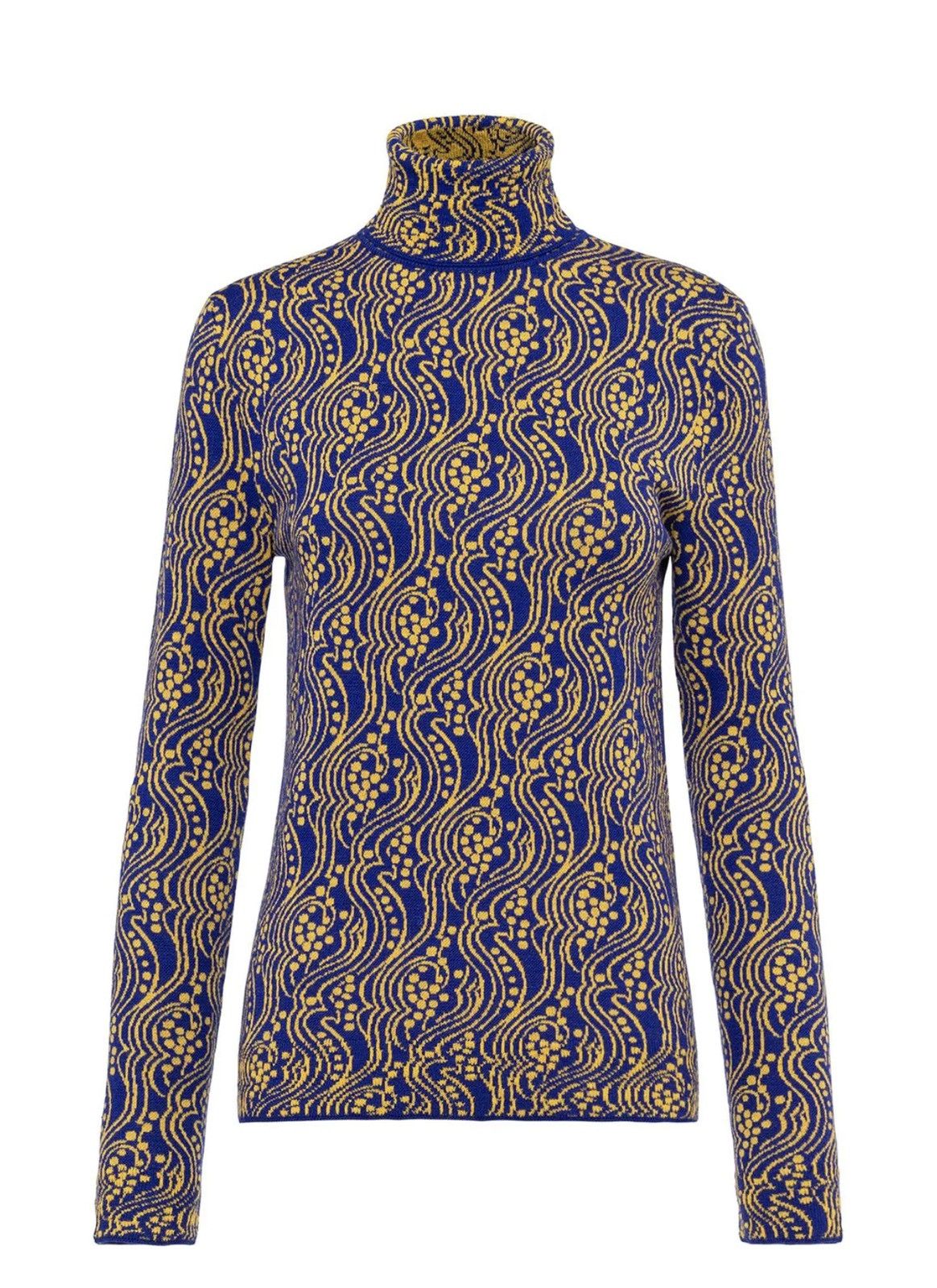 Prada 🔥$2.2VALUE🔥Prada Wool Patterned Turtleneck Sweater Size M / US 6-8 / IT 42-44 - 1 Thumbnail