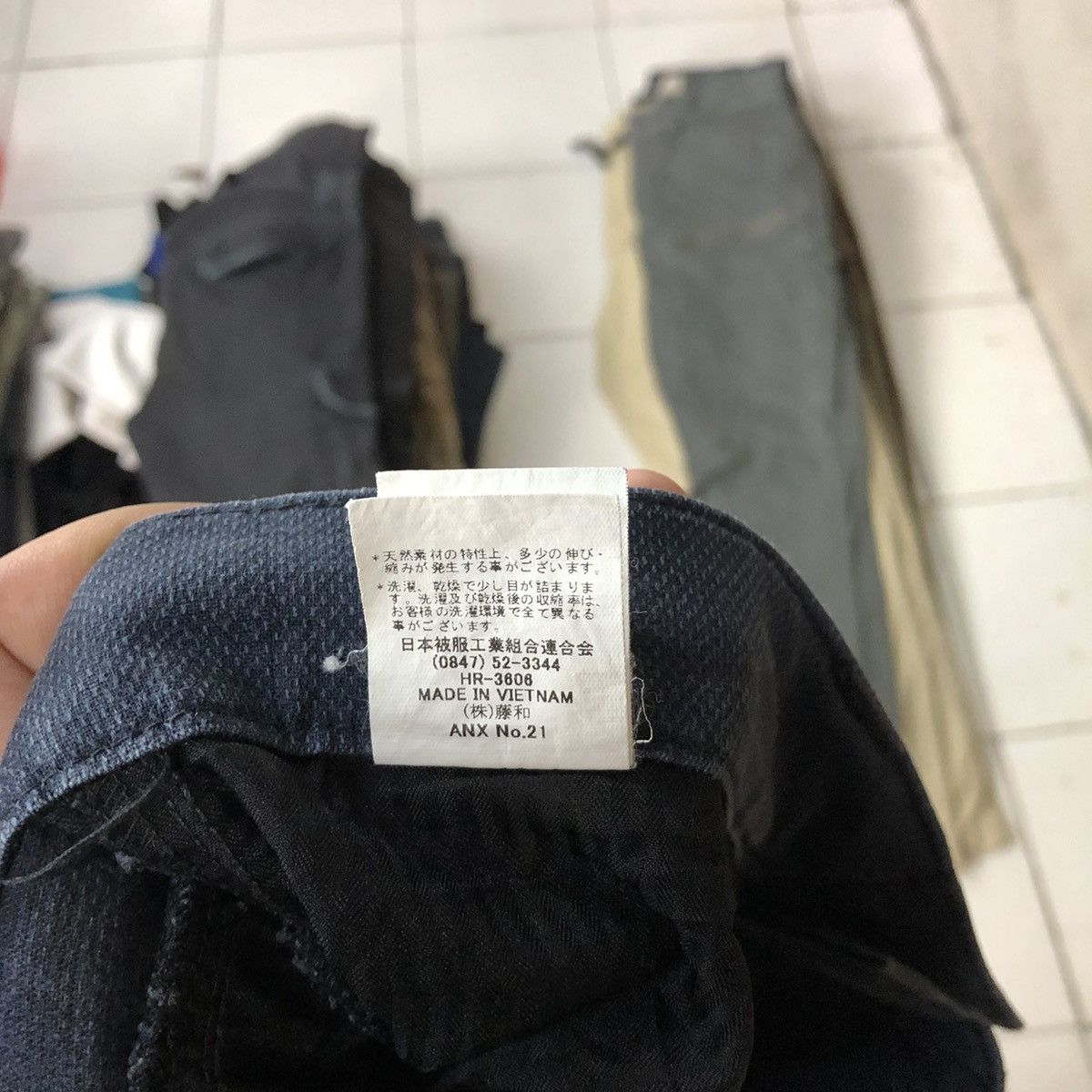 Japanese Brand × StraightFaded TS Design faded Dark blue multi pocket Cargo Pants #6890 Size US 33 - 17 Thumbnail