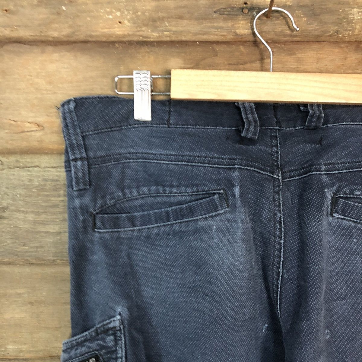Japanese Brand × StraightFaded TS Design faded Dark blue multi pocket Cargo Pants #6890 Size US 33 - 13 Thumbnail