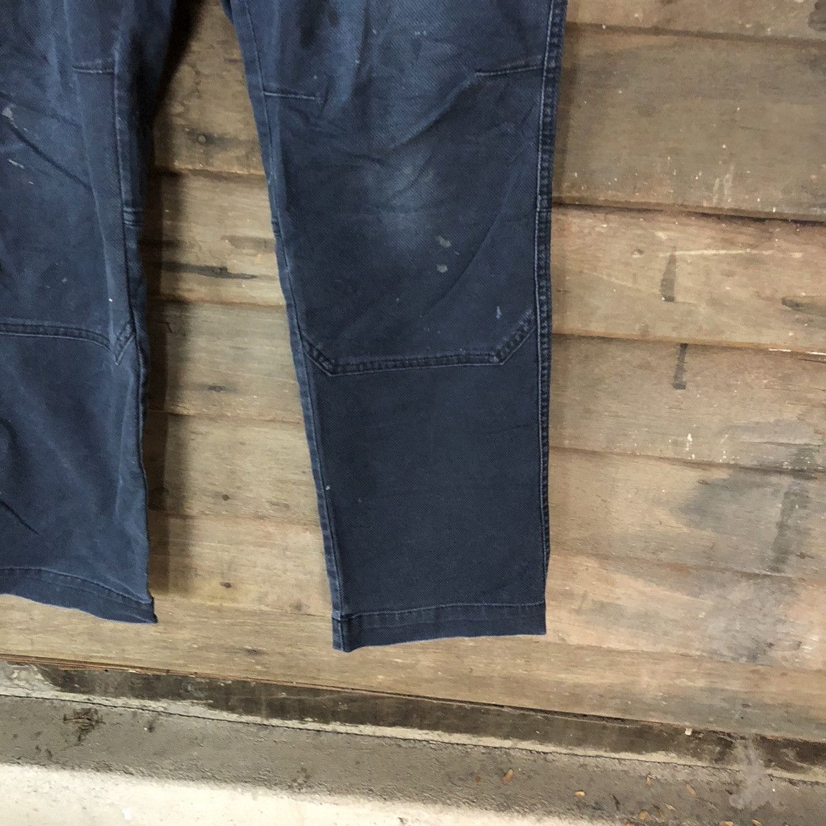 Japanese Brand × StraightFaded TS Design faded Dark blue multi pocket Cargo Pants #6890 Size US 33 - 9 Thumbnail